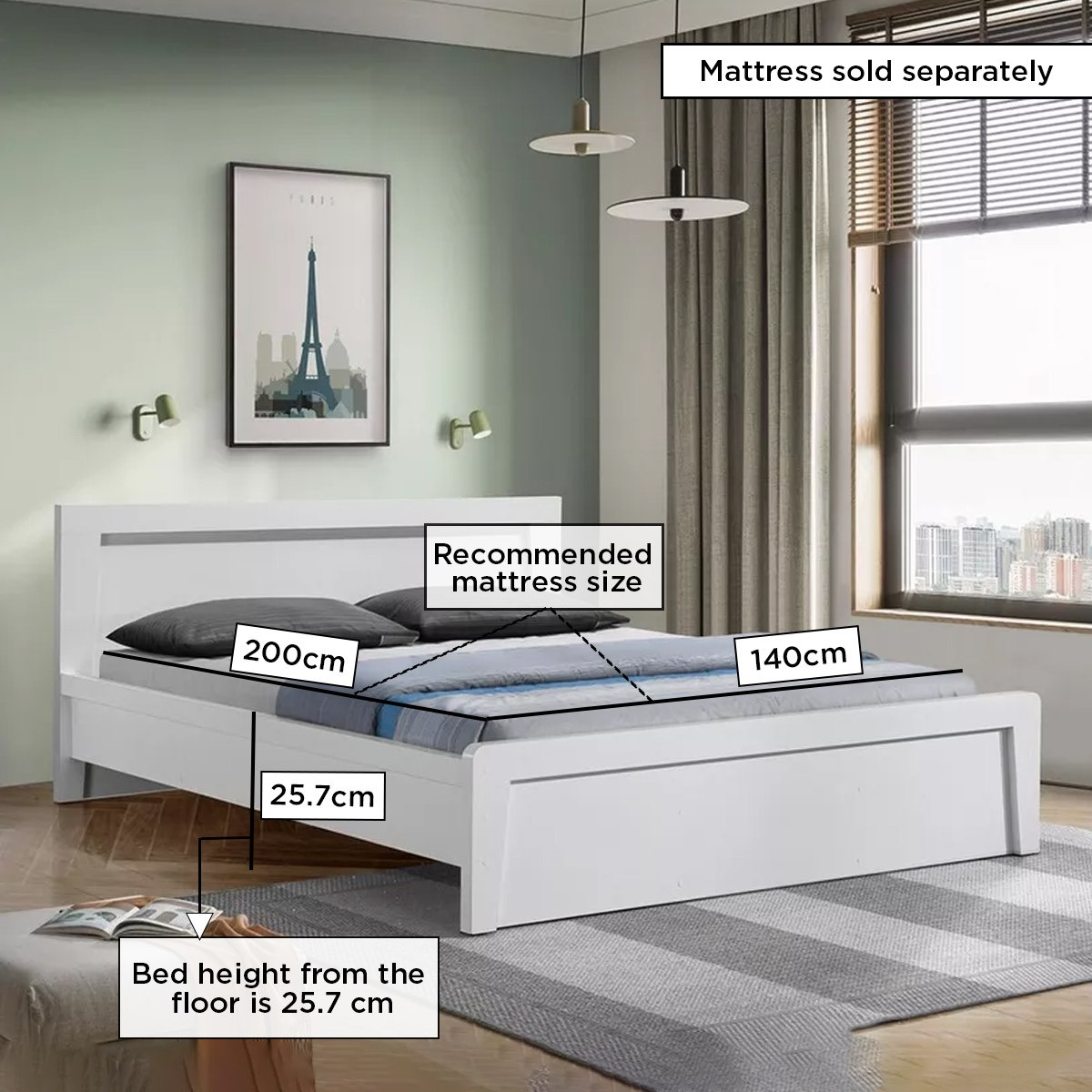 Kulltorp Plus Queen Bed - 140x200 cm-hbxbedroom-bedsandbedsets-beds-queen-image-5