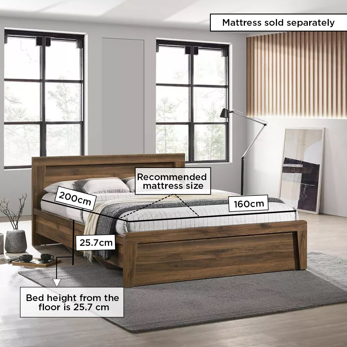 Kulltorp Plus Queen Bed - 160x200 cm-hbxbedroom-bedsandbedsets-beds-queen-image-5