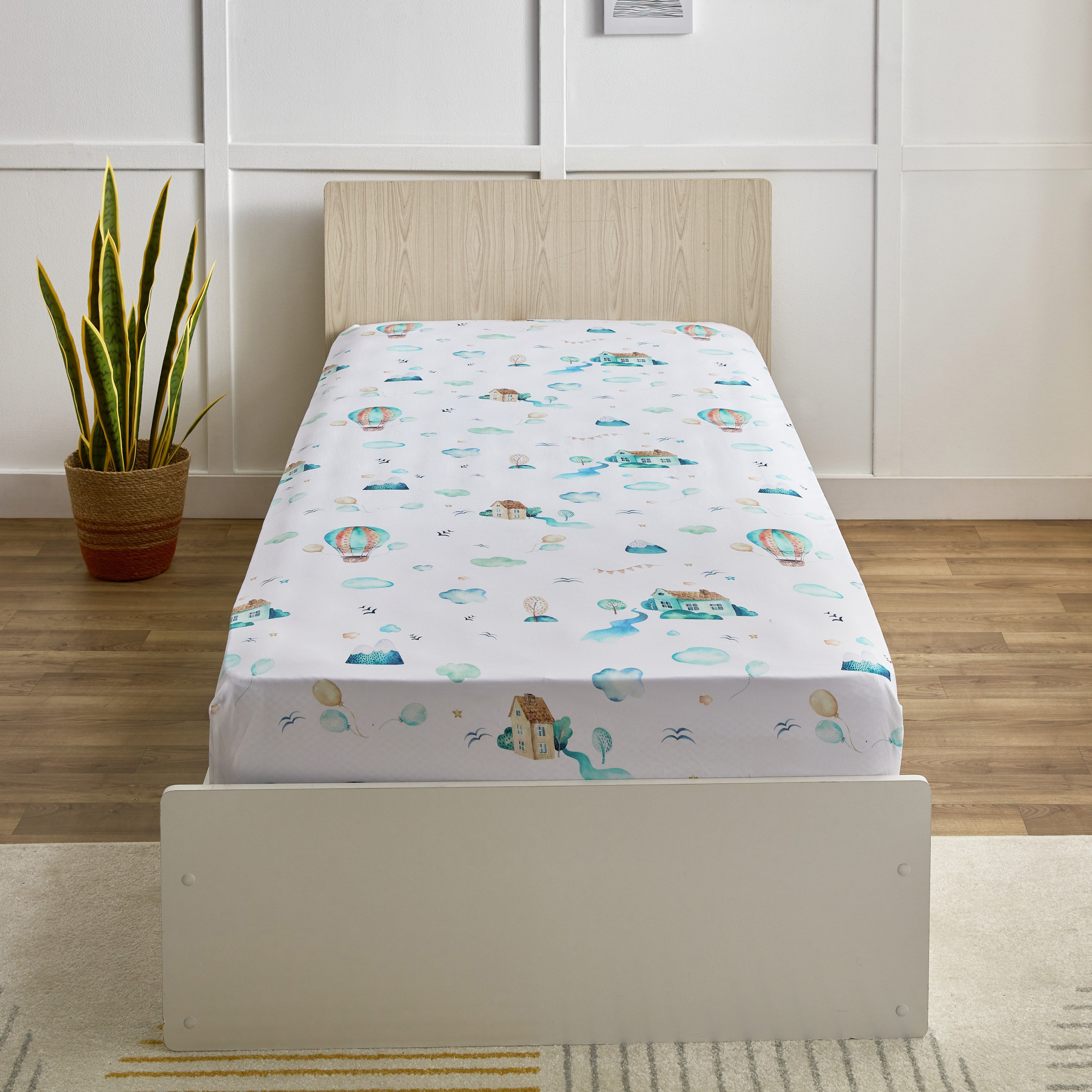 شرشف مطاطي فردي سادة من الألياف الدقيقة جويفل من بلاي لاند - 90x200+25 سم-hbxhomeware-hbxkidsandyouth-image-2