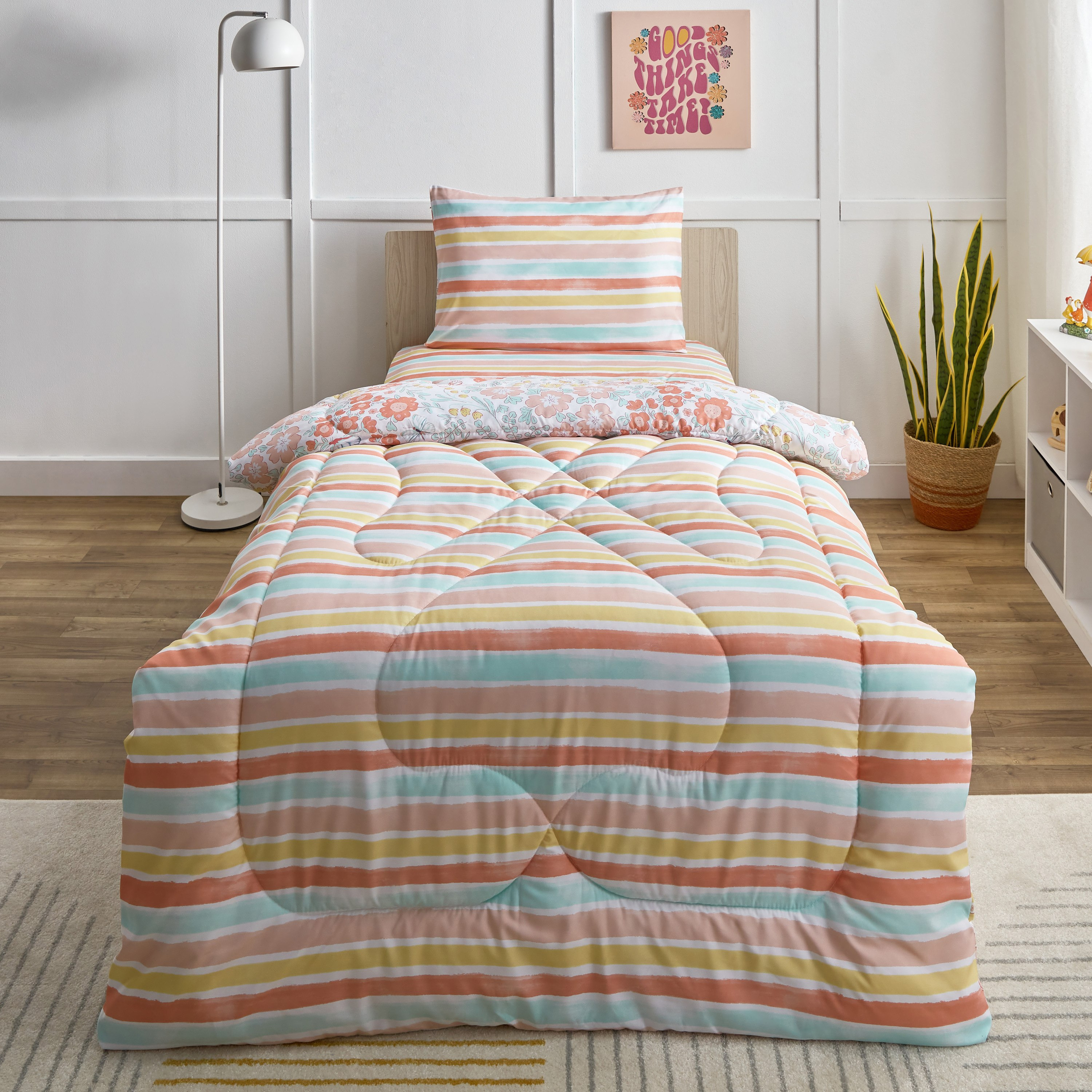 Flutterby Meadows 2-Piece Single Microfibre Comforter Set - 135x220 cm-hbxhomeware-hbxkidsandyouth-image-3