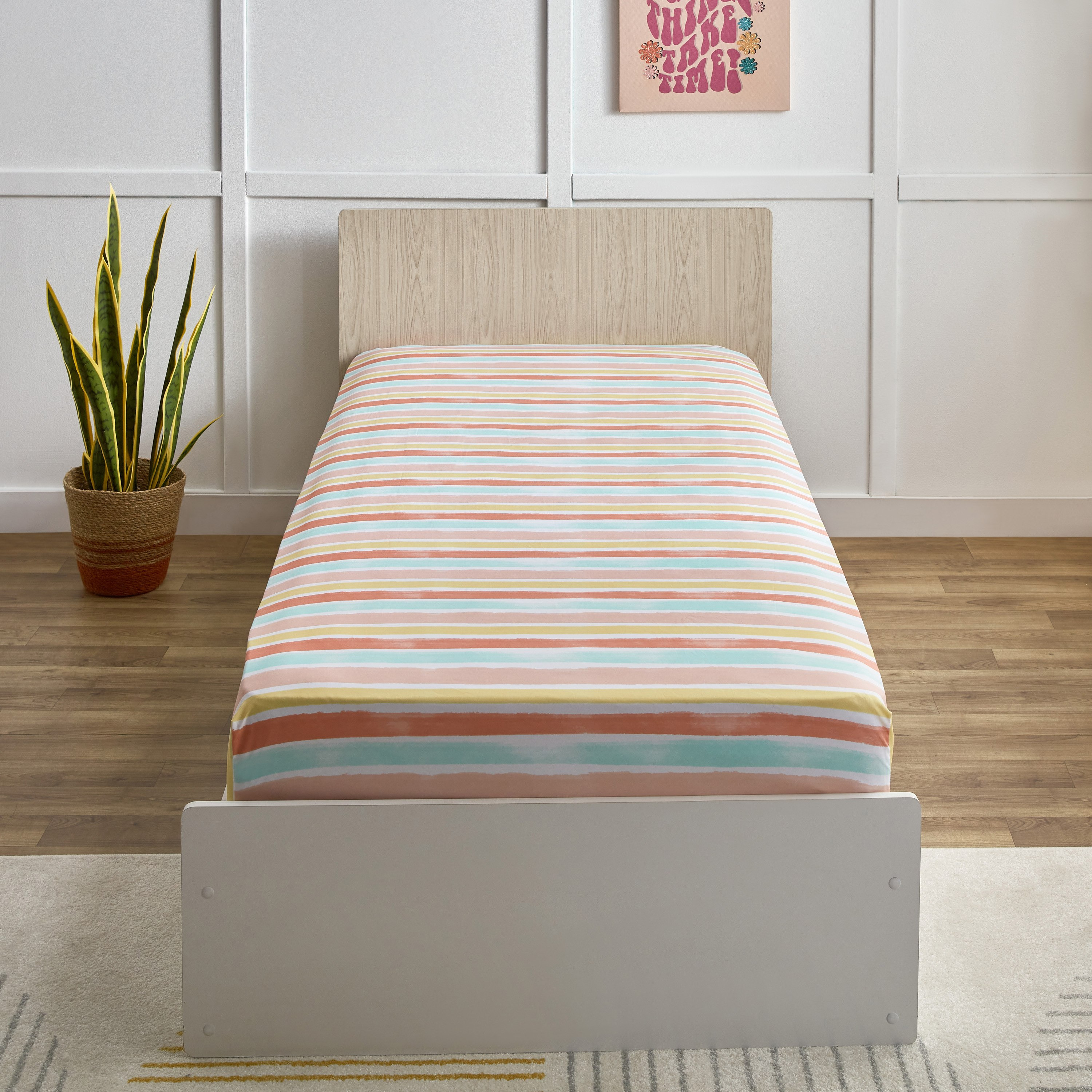 شرشف مطاطي فردي مايكروفايبر ميدوز من فلاترباي - 90x200+25 سم-hbxhomeware-hbxkidsandyouth-image-2