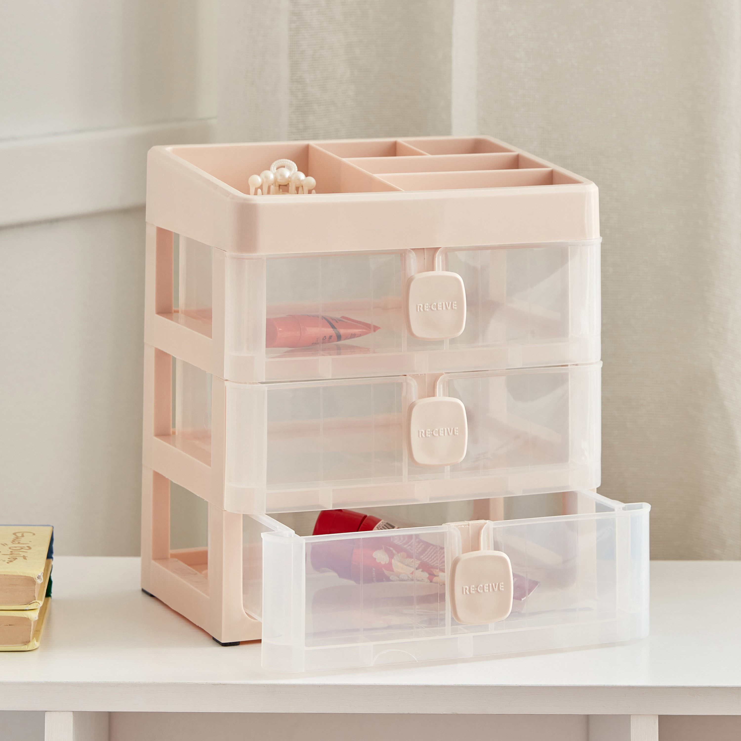 صندوق تخزين 3 طبقات من فلاترباي - 23.2x16.5x25.7 سم-hbxhomeware-hbxkidsandyouth-image-1