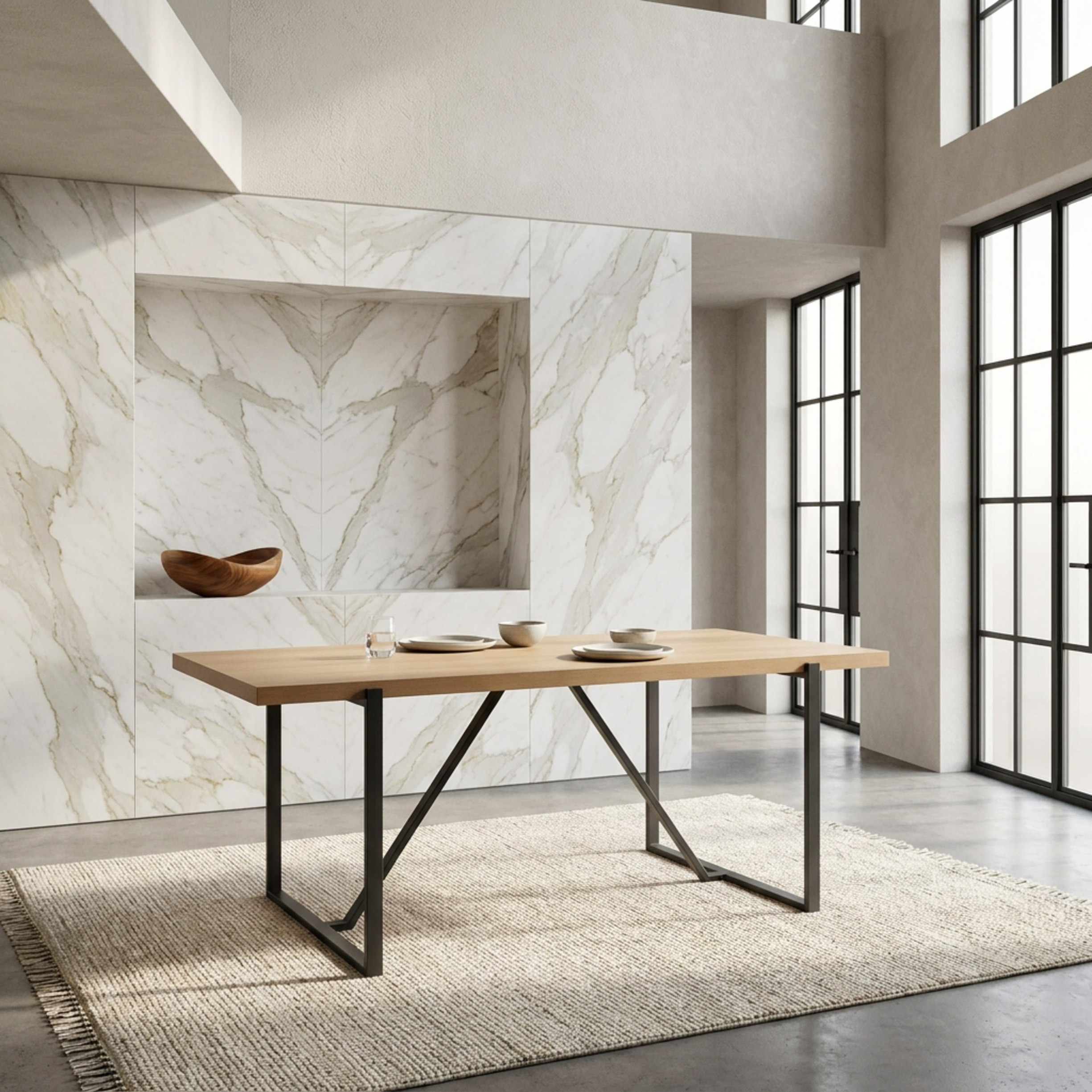 Indus 6-Seater Dining Table-hbxdiningroom-diningtablesandsets-diningtables-sixseater-image-1