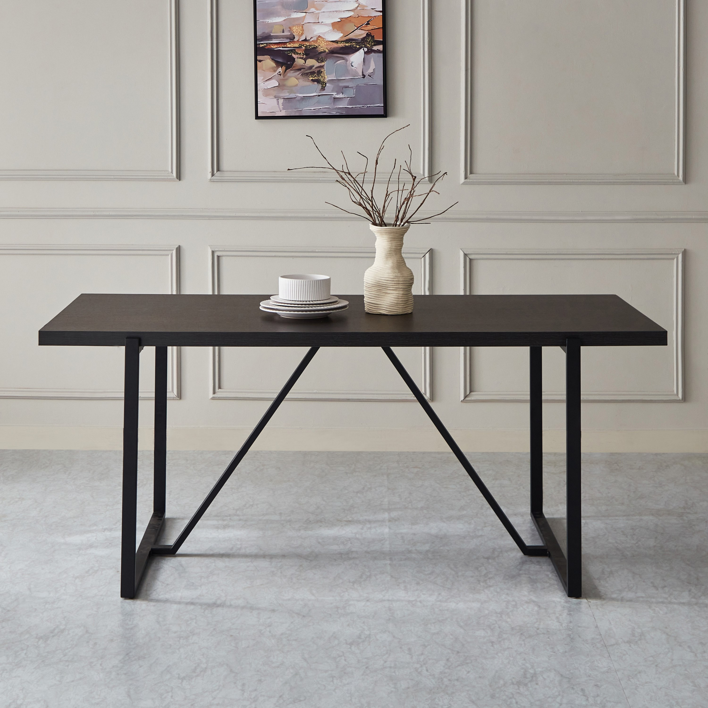 طاولة سفرة لـ6 مقاعد من إندوس-hbxdiningroom-diningtablesandsets-diningtables-sixseater-image-2