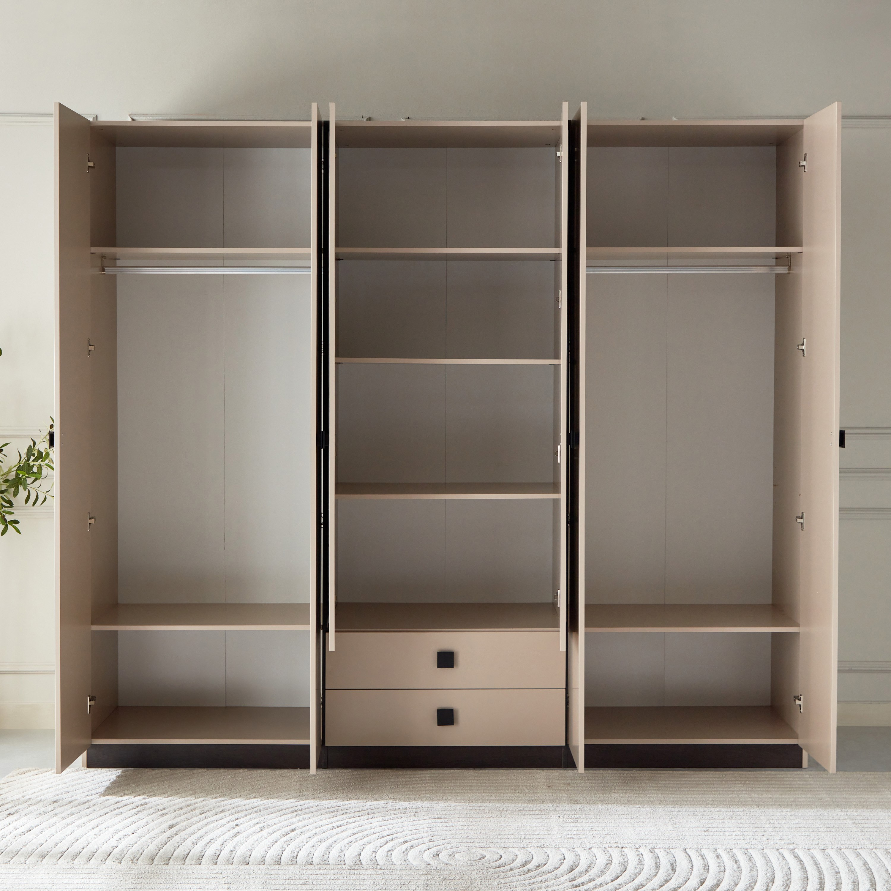 خزانة ملابس 6 أبواب بدرجين ومرآتين من لوكسمبورج-hbxfurniture-wardrobes-image-6