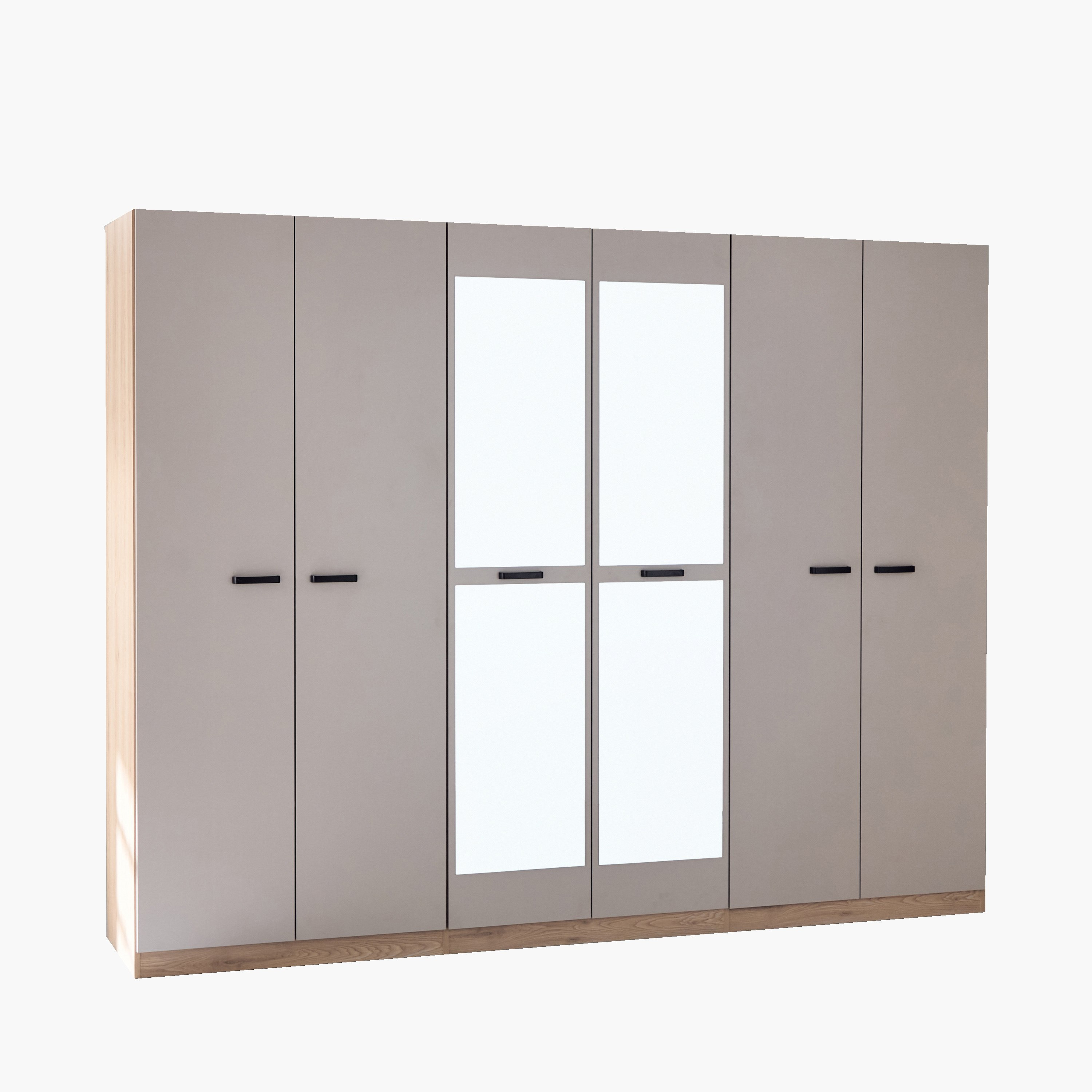 Movo Madrid 6-Door Wardrobe with Mirror-hbxfurniture-wardrobes-image-2