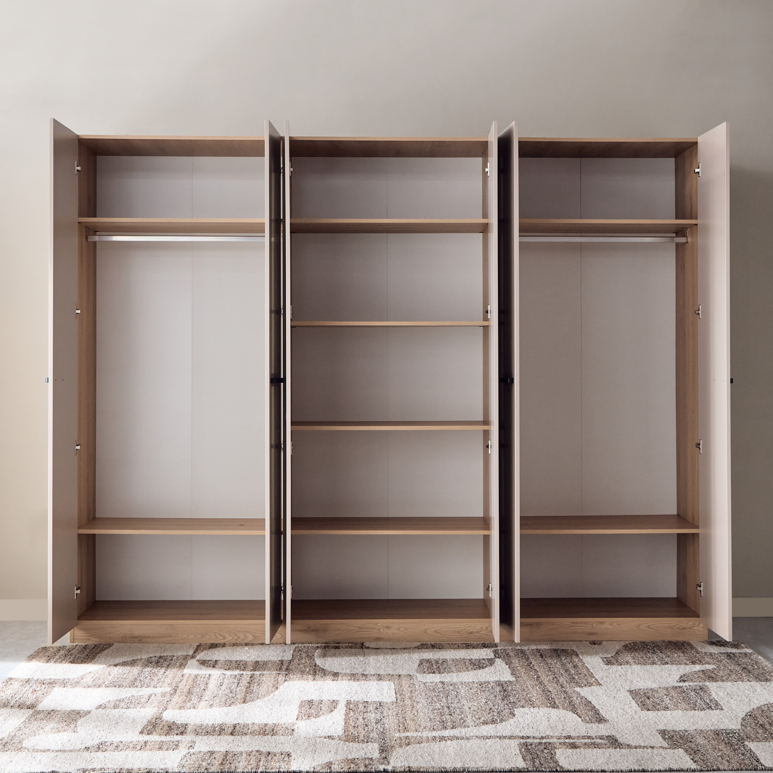Movo Madrid 6-Door Wardrobe with Mirror-hbxfurniture-wardrobes-image-7