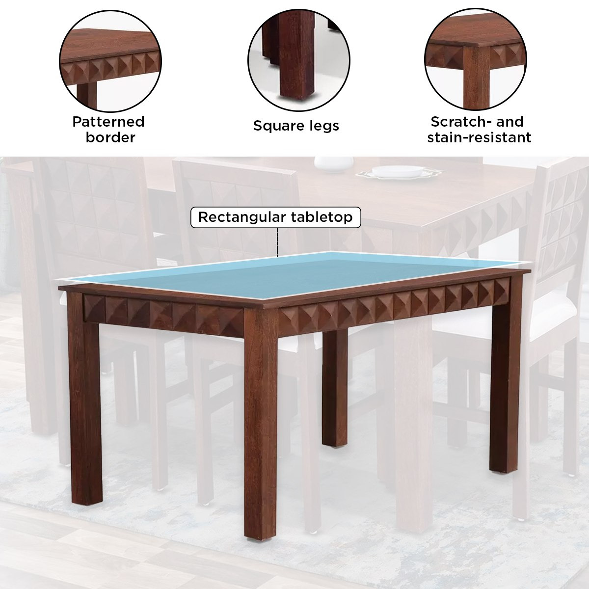 Aakrit Solid Wood 6-Seater Dining Set-hbxfurniture-diningtablesandsets-diningsets-sixseater-image-8