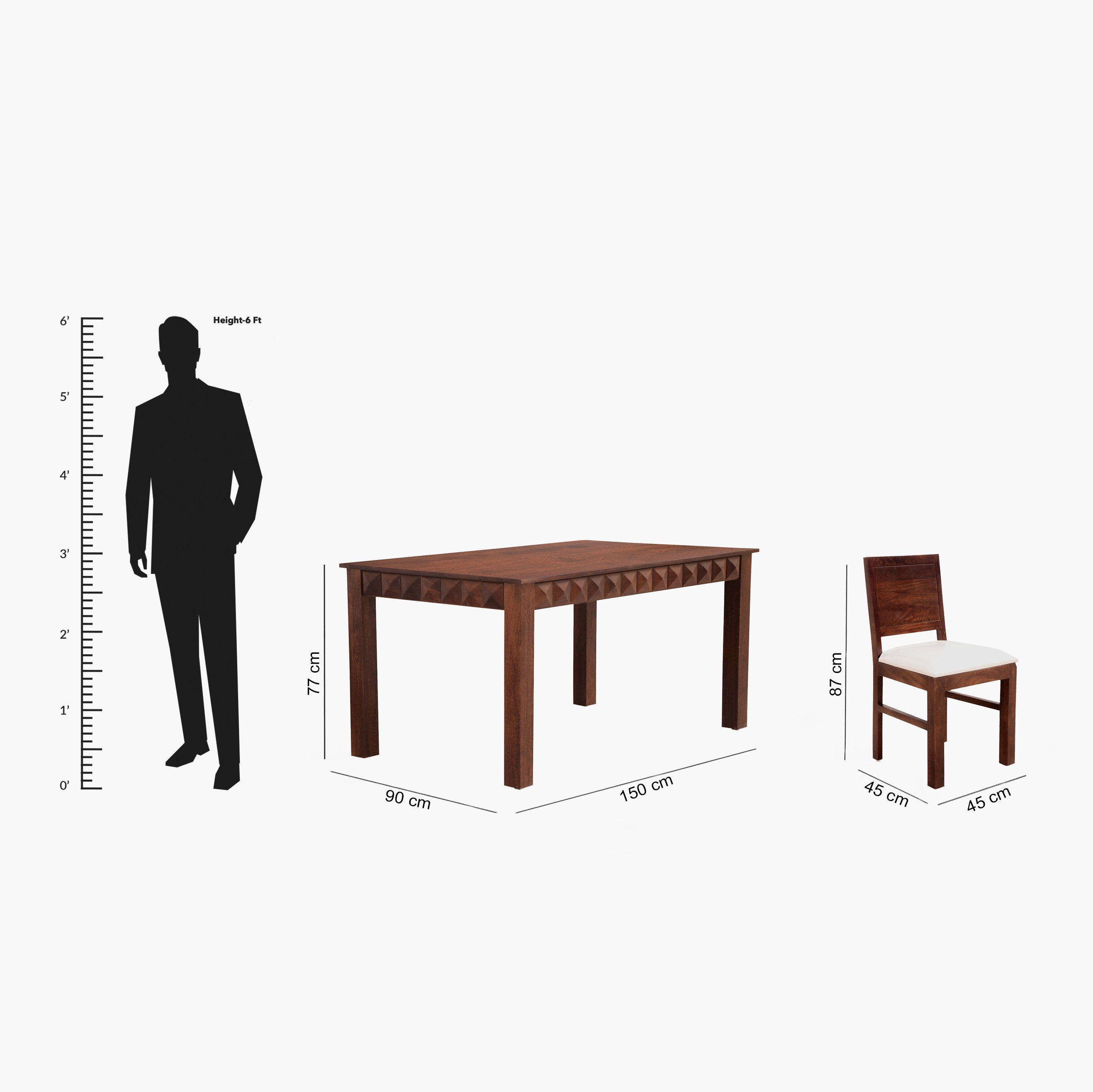 Aakrit Solid Wood 6-Seater Dining Set-hbxfurniture-diningtablesandsets-diningsets-sixseater-image-15
