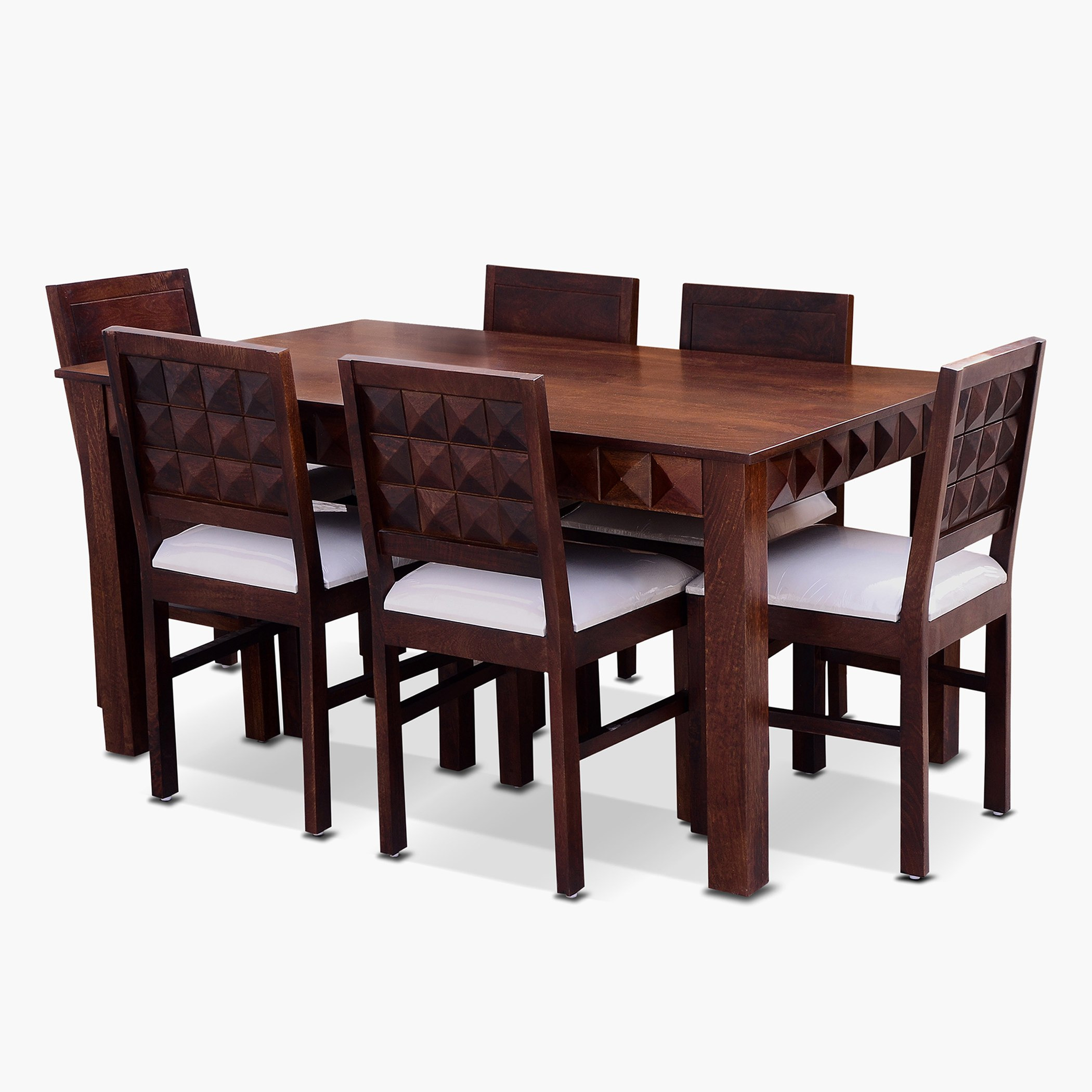 Aakrit Solid Wood 6-Seater Dining Set-hbxfurniture-diningtablesandsets-diningsets-sixseater-image-3