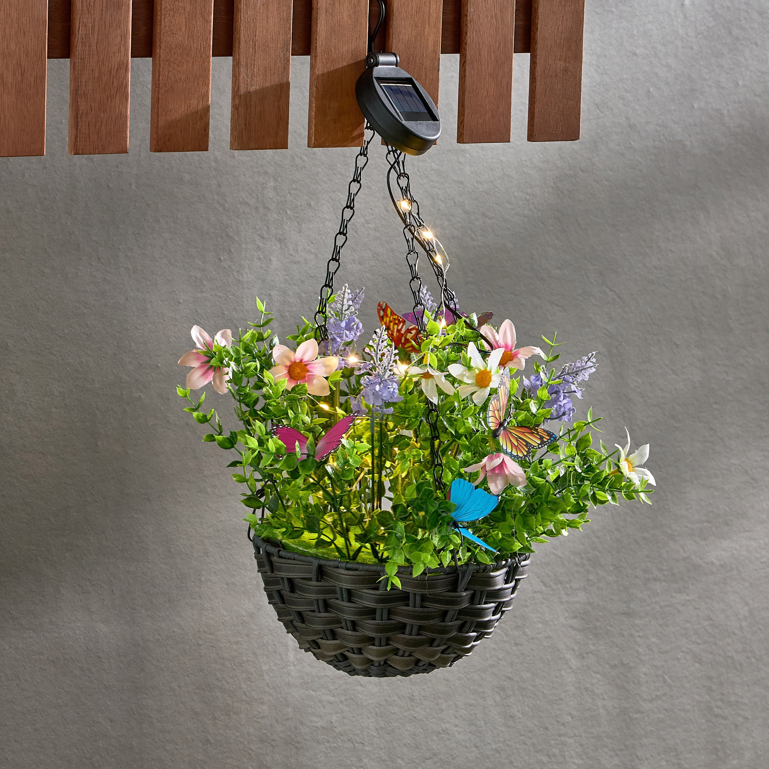 Lyn Solar Hanging Flower Pot with LED Lights - 25x25x30 cm-PROMO_HB_AE_B2G2_011025-image-1
