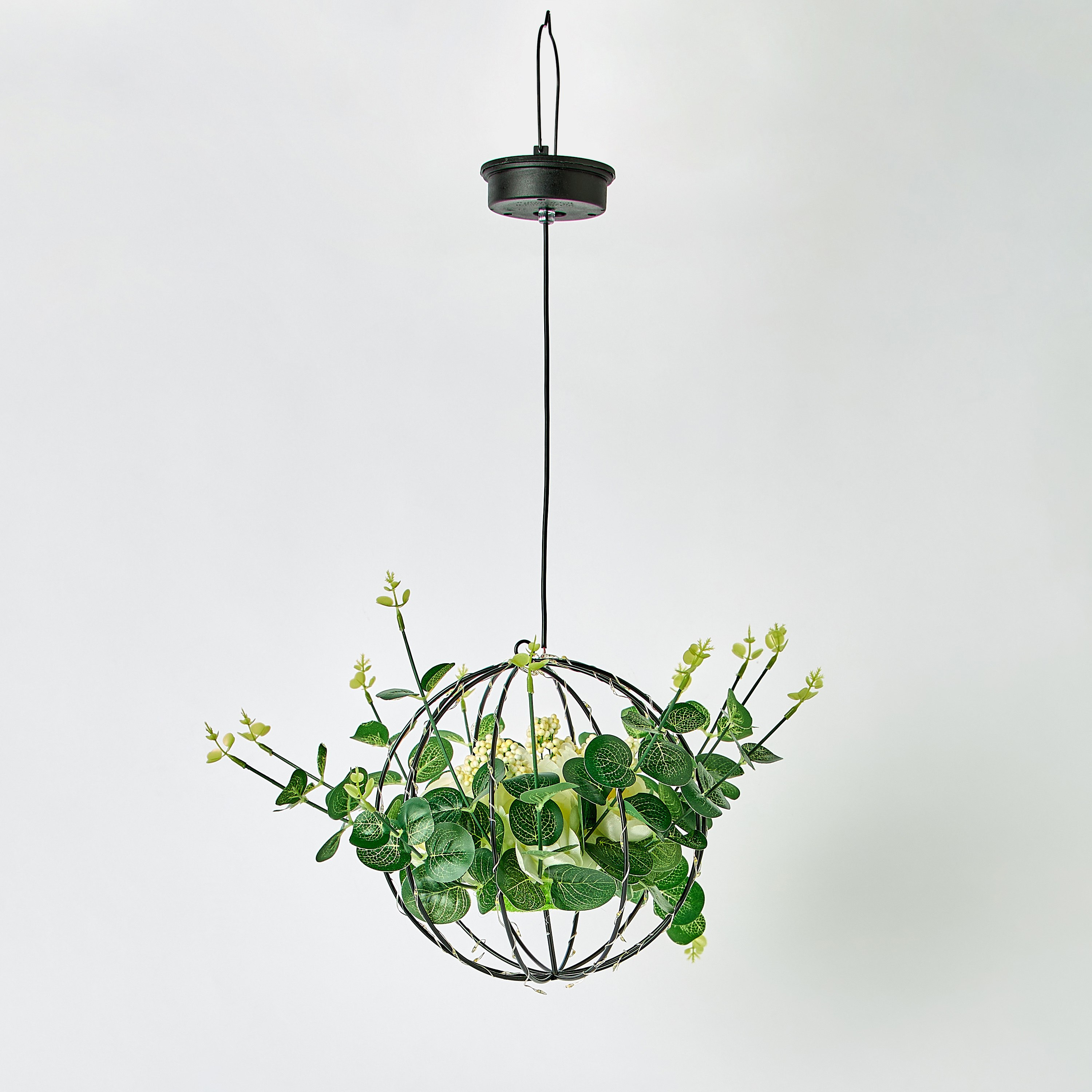 إناء زهور معلق بالطاقة الشمسية وأضواء أل إي دي من لين - 35x35x30 سم-hbxoutdoor-hbxoutdooraccessories-lighting-image-6