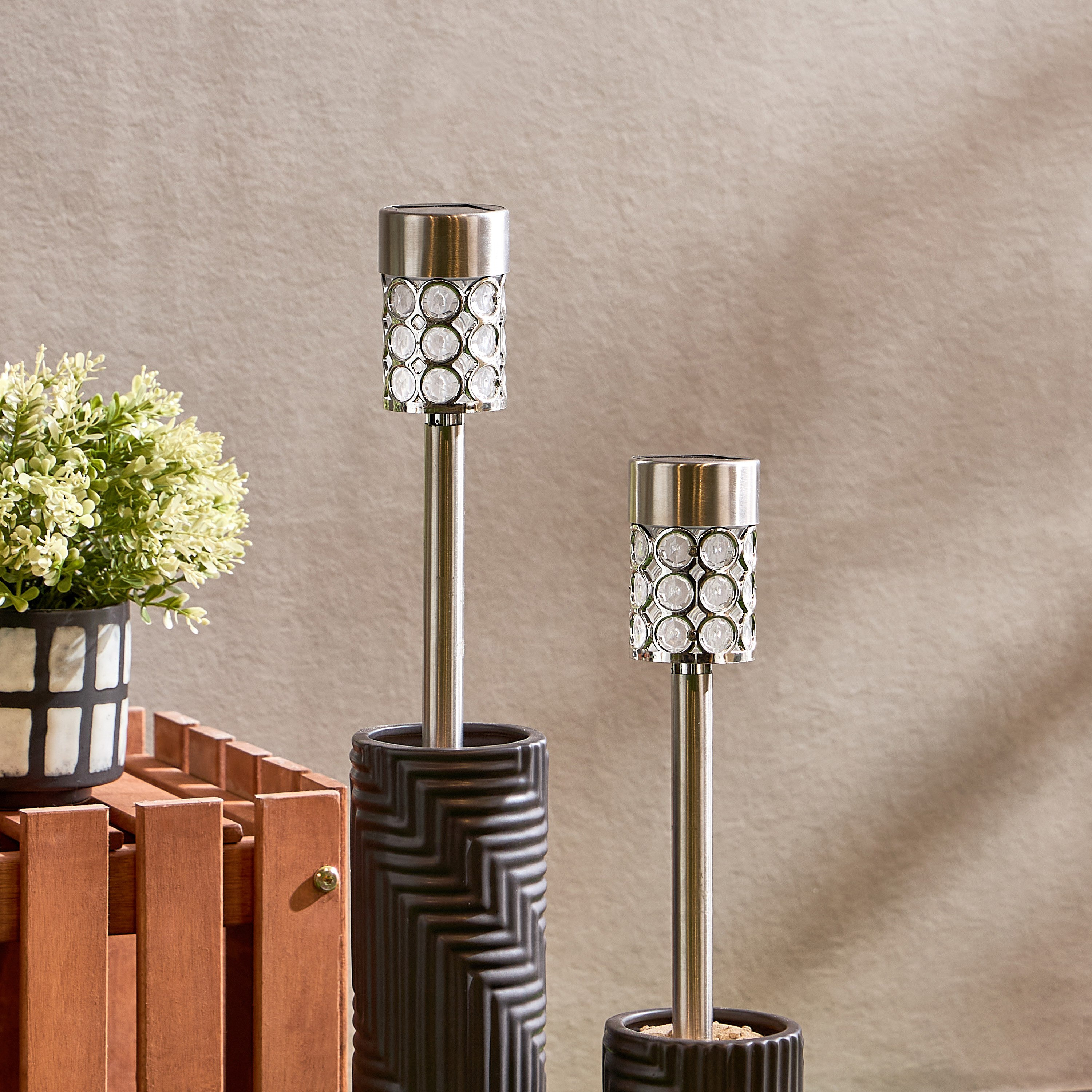 Lyn 2-Piece Solar Outdoor Spike LED Light - 36x8x8 cm-PROMO_HB_AE_B2G2_011025-image-2