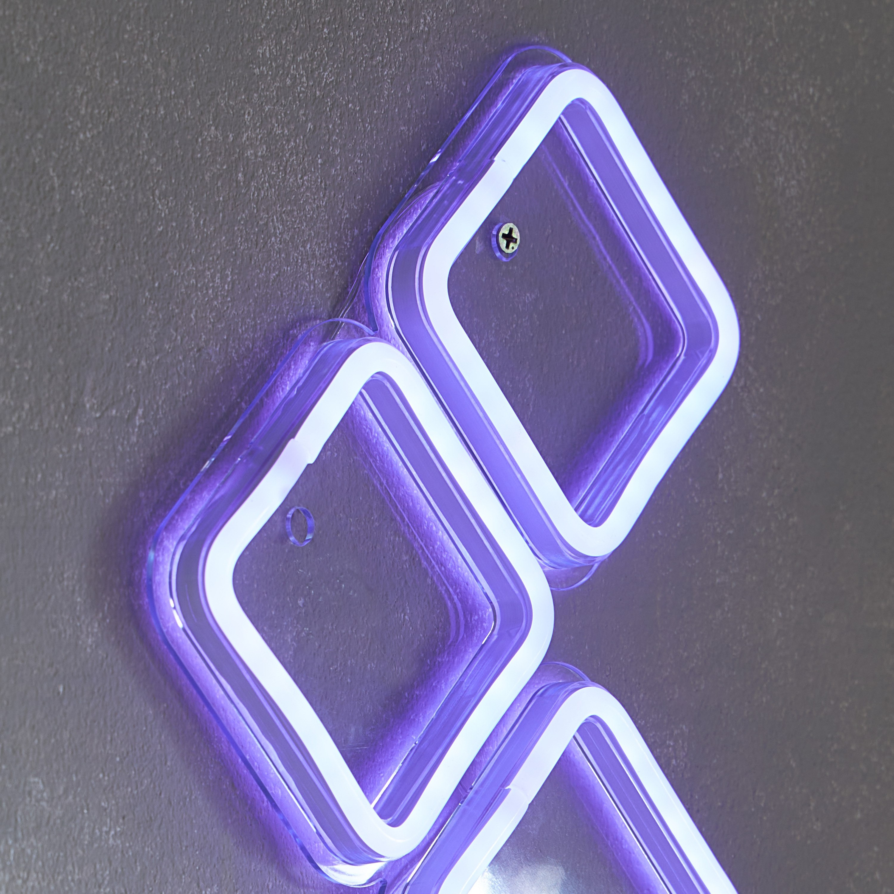 إضاءة نيون أل إي دي بإطار مكعب من لين - 30x2x20 سم-hbxdiningroom-lighting-decorativesandstringlights-image-3