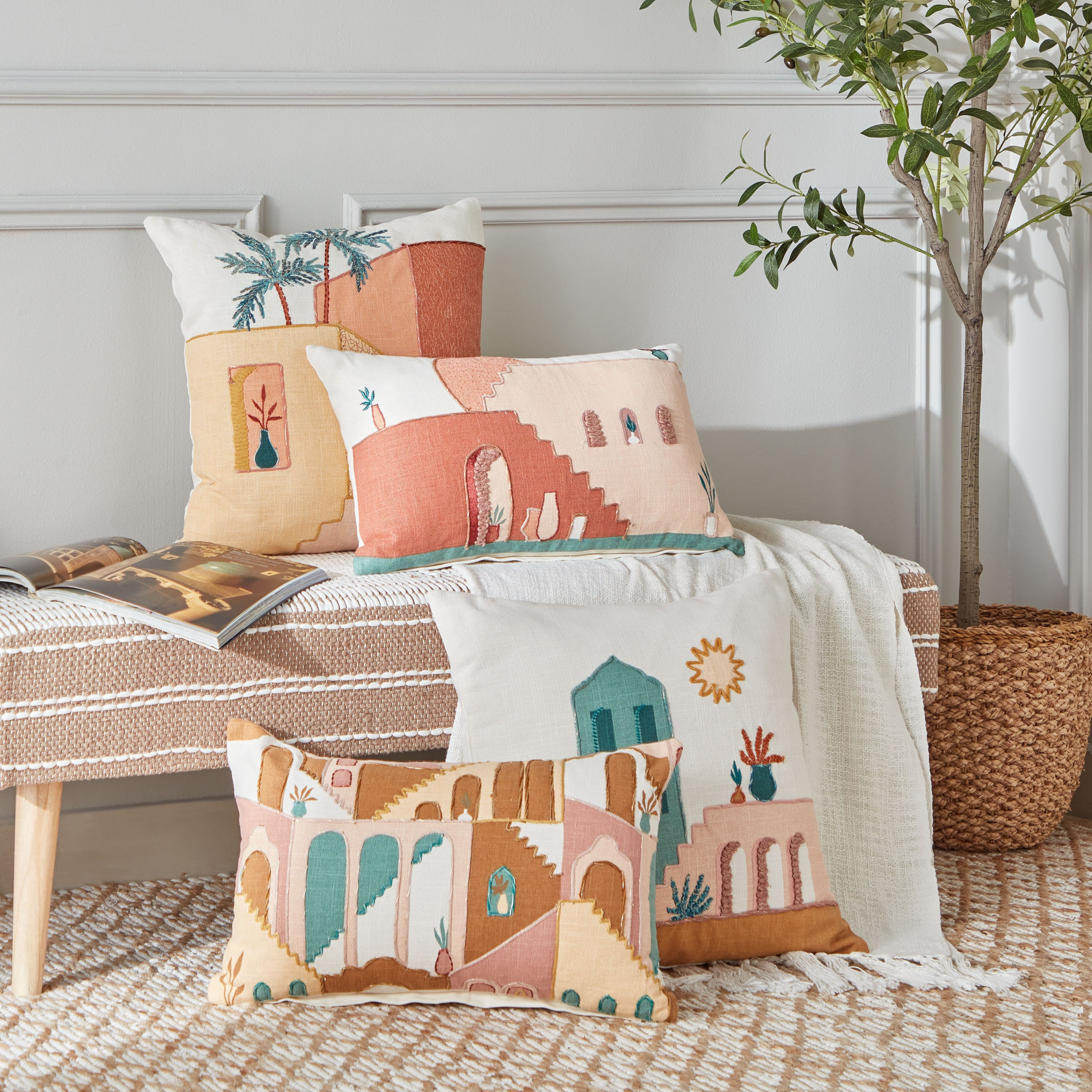وسادة محشوة مطرزة من سيج شديد - 30x50 سم-hbxlivingroom-furnishings-cushionsandcovers-filledcushions-image-5