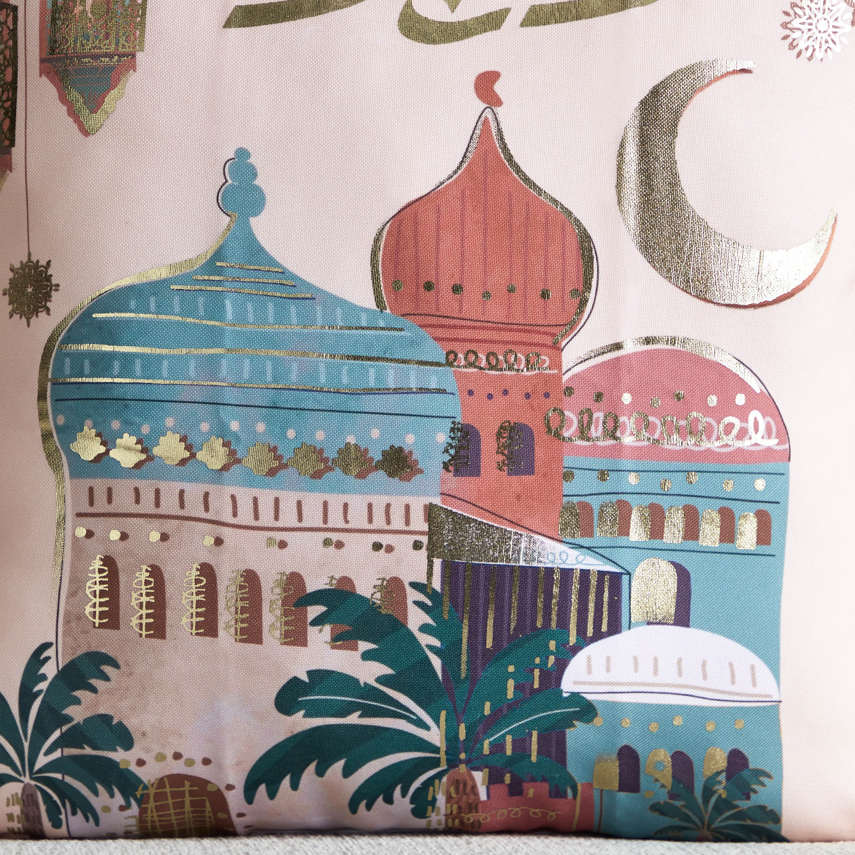 غطاء وسادة بطبعات رقمية رمضان كريم من سيلكي شين - 45x45 سم-hbxhomeware-cushionsandcovers-cushioncovers-image-2