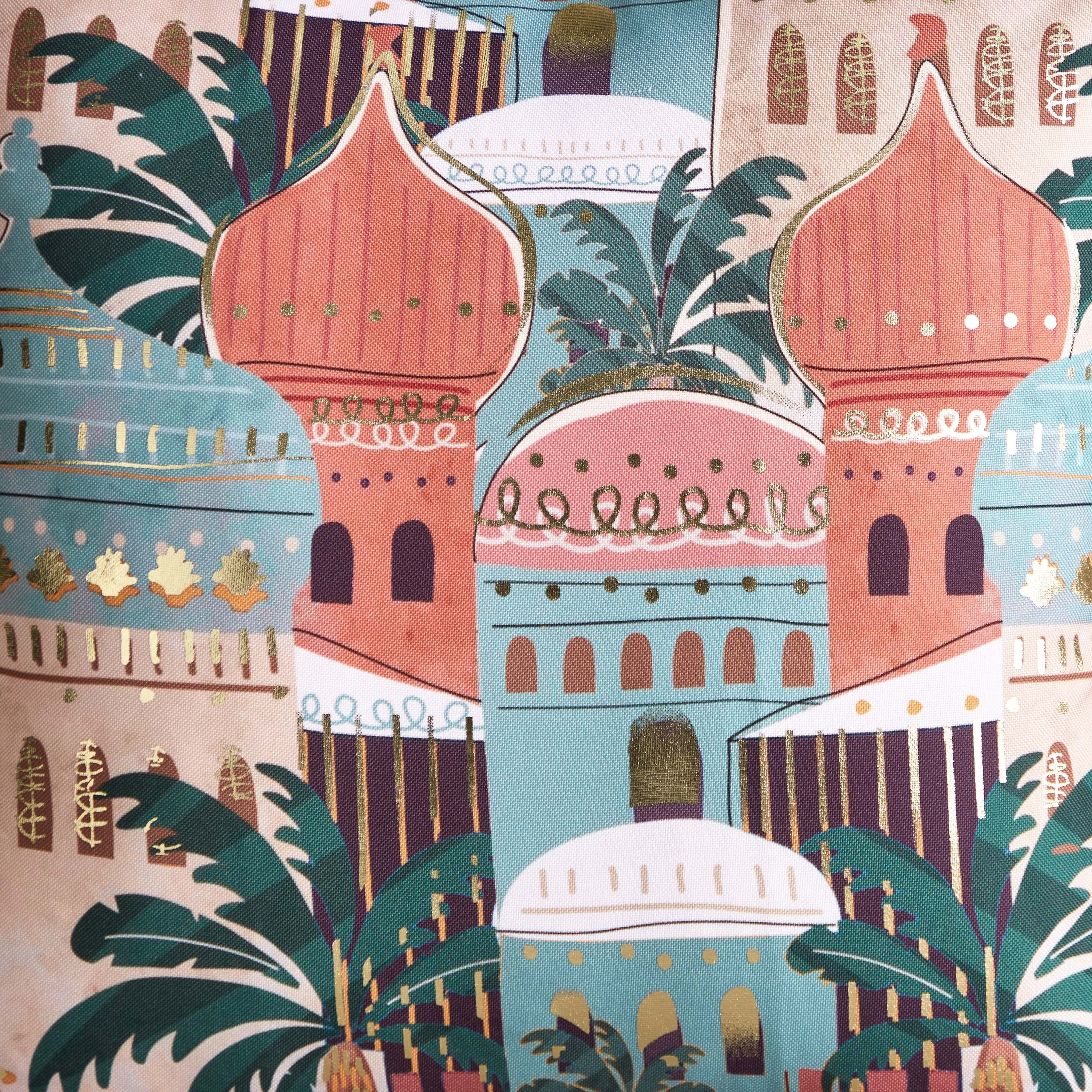 Silky Sheen Hadiya Digital Printed Cushion Cover - 45x45 cm-hbxhomeware-cushionsandcovers-cushioncovers-image-2
