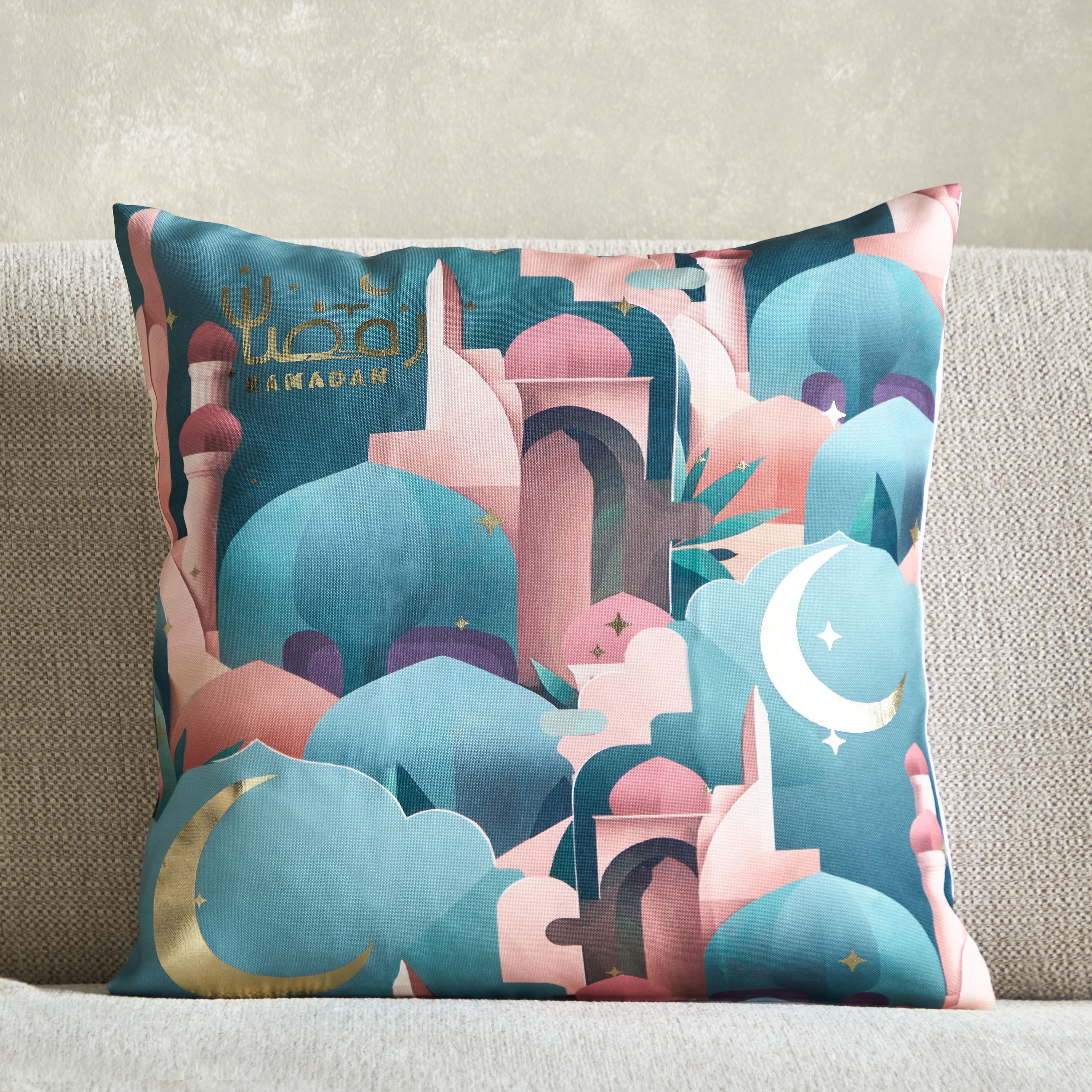 Silky Sheen Blessing Month Digital Printed Cushion Cover - 45x45 cm-hbxhomeware-cushionsandcovers-cushioncovers-image-1