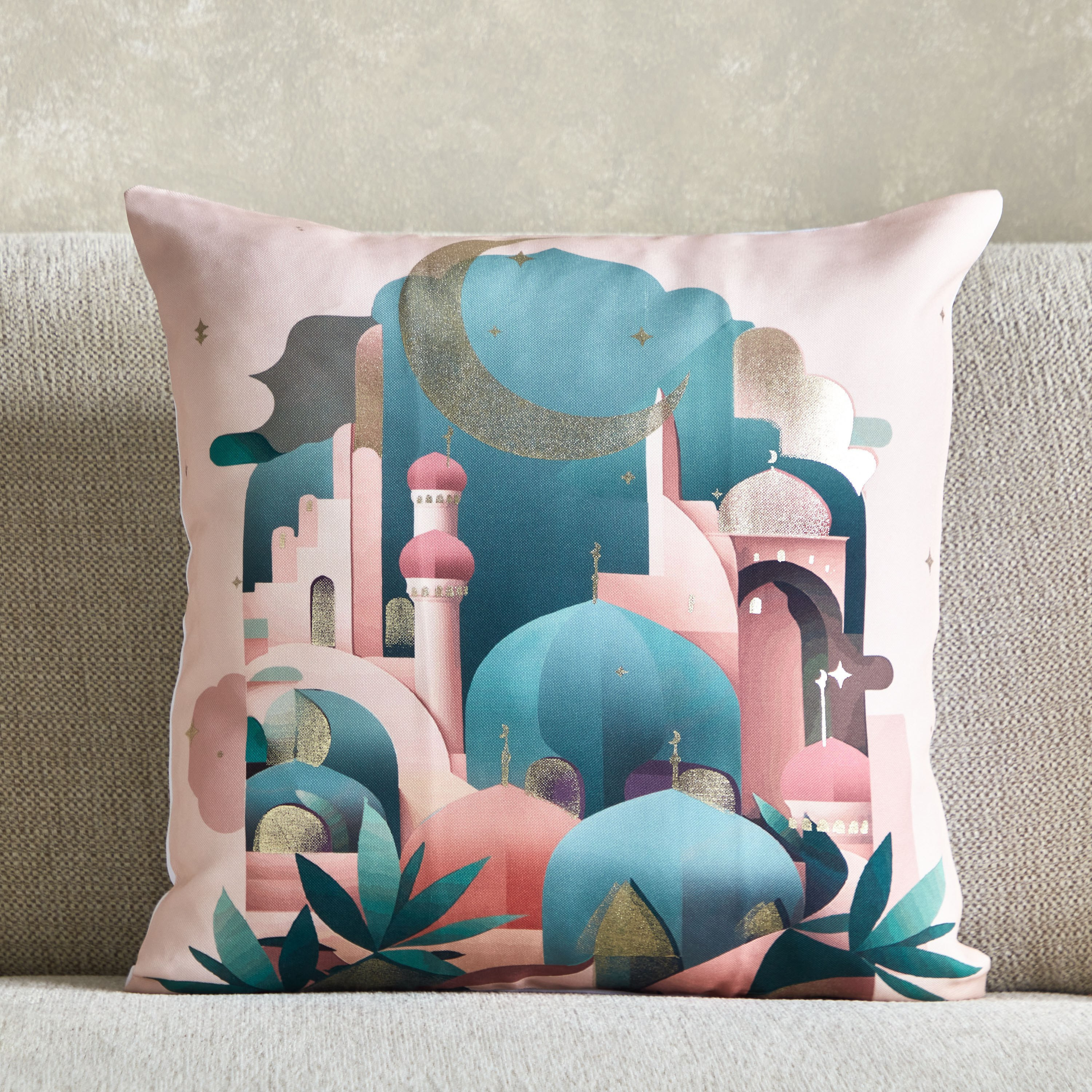 غطاء وسادة بطبعات رقمية إحسان من سيلكي شين - 45x45 سم-hbxhomeware-cushionsandcovers-cushioncovers-image-1