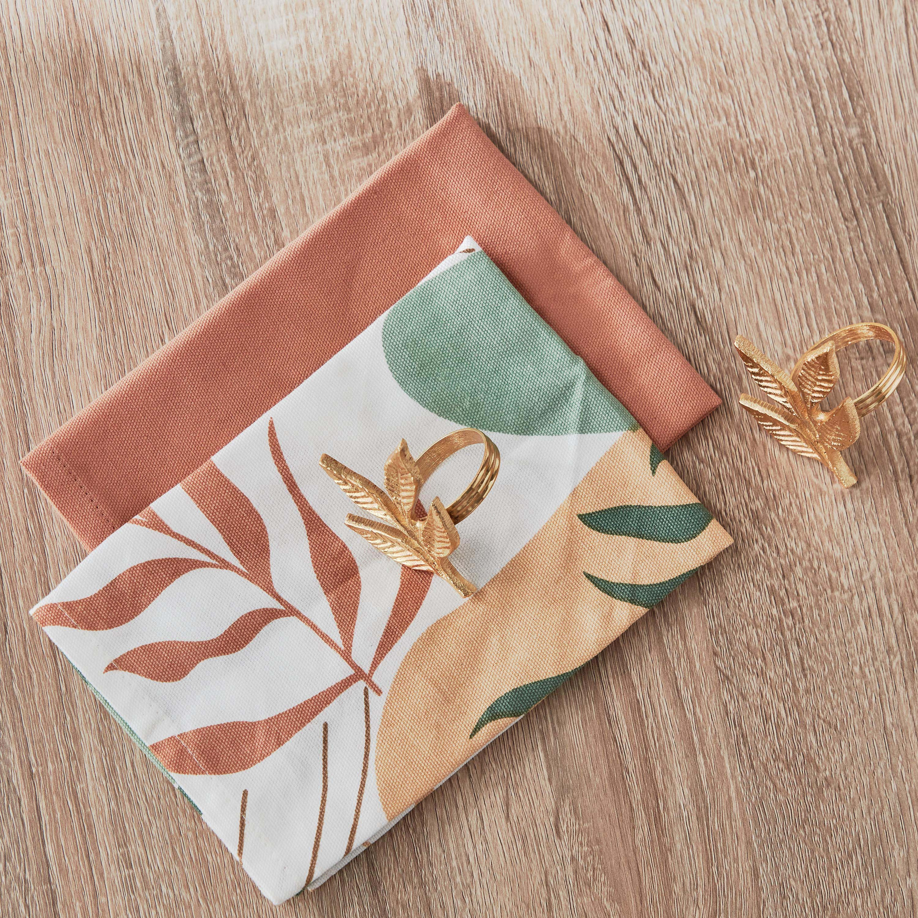 Sage Shaded 4-Piece Napkin with Napkin Ring Set - 40x40 cm-hbxhomeware-kitchenware-kitchenlinens-image-3