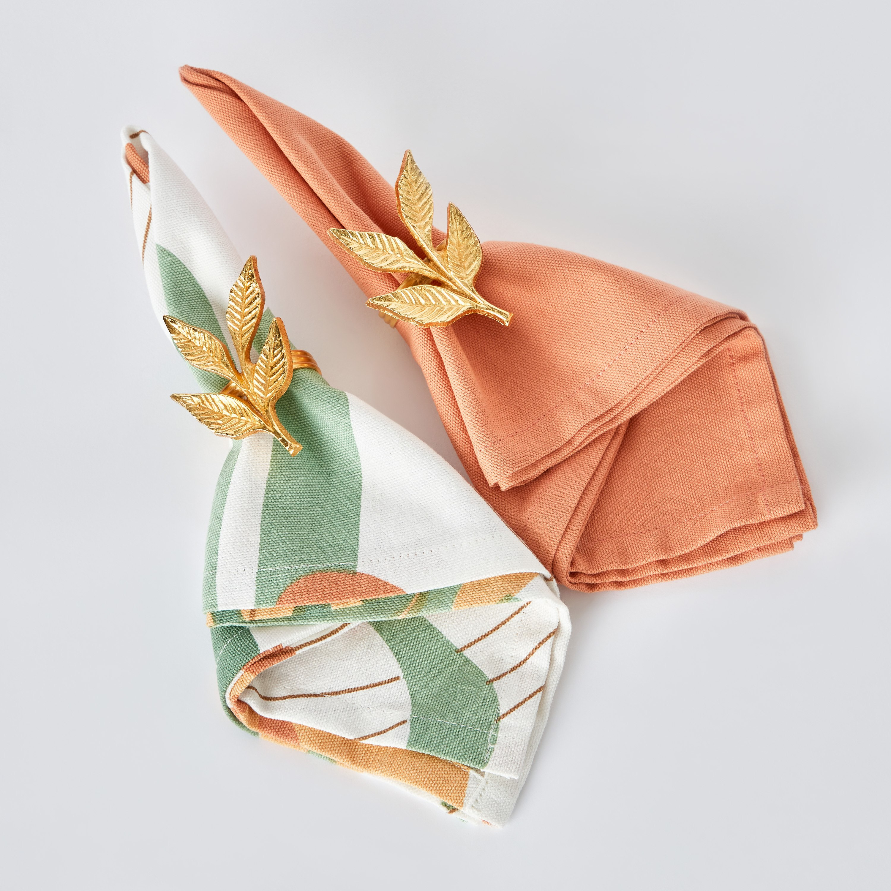 Sage Shaded 4-Piece Napkin with Napkin Ring Set - 40x40 cm-hbxhomeware-kitchenware-kitchenlinens-image-5