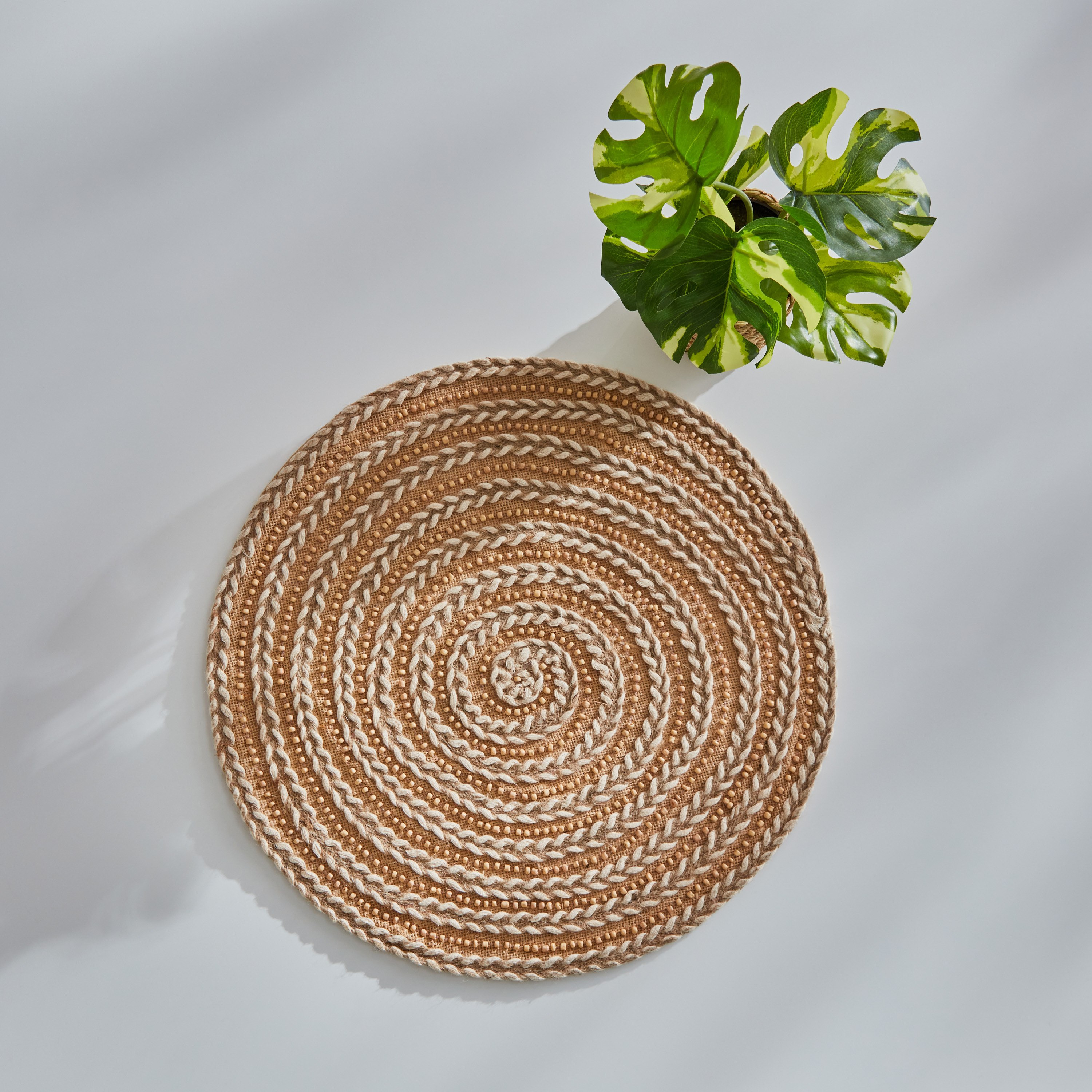 لبادة صحون جوت مضفرة - 38 سم-hbxhomeware-kitchenware-kitchenlinens-image-1