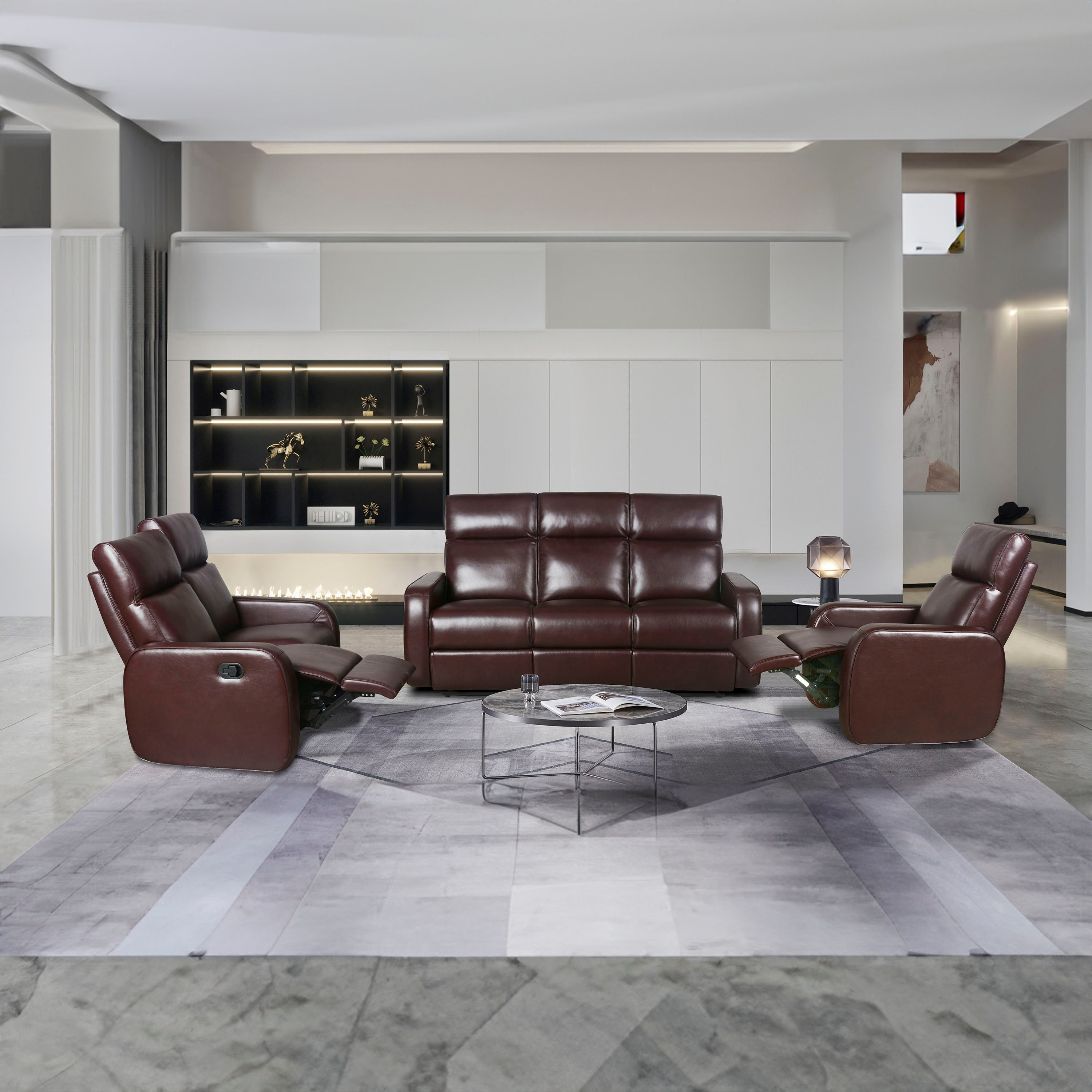 كنبة استرخاء مقعدين من الجلد الصناعي من ديلا-hbxlivingroom-sofasandarmchairs-sofas-image-7