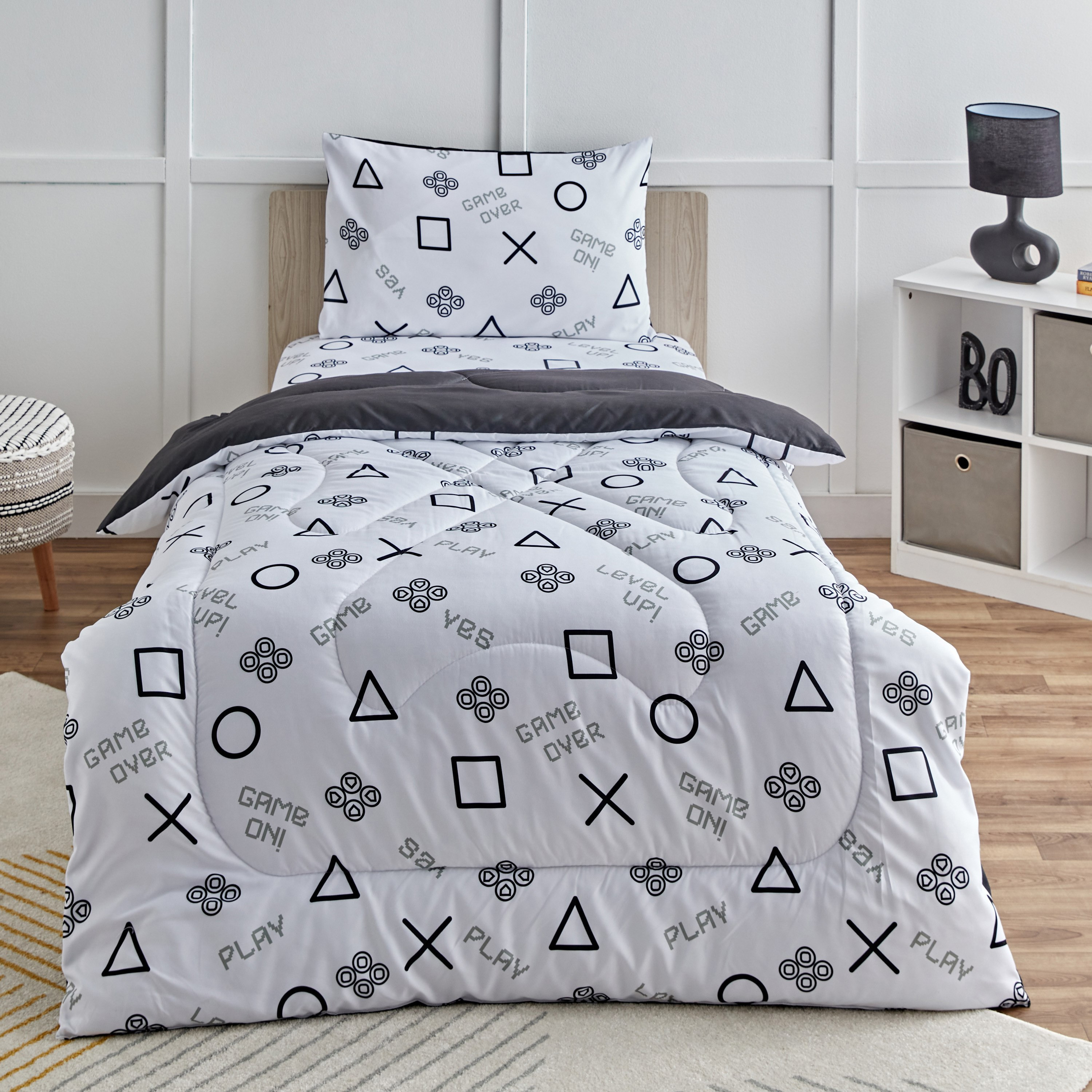 طقم لحاف فردي من الألياف الدقيقة قطعتين من جيمنج - 135x220 سم-hbxhomeware-hbxkidsandyouth-image-3