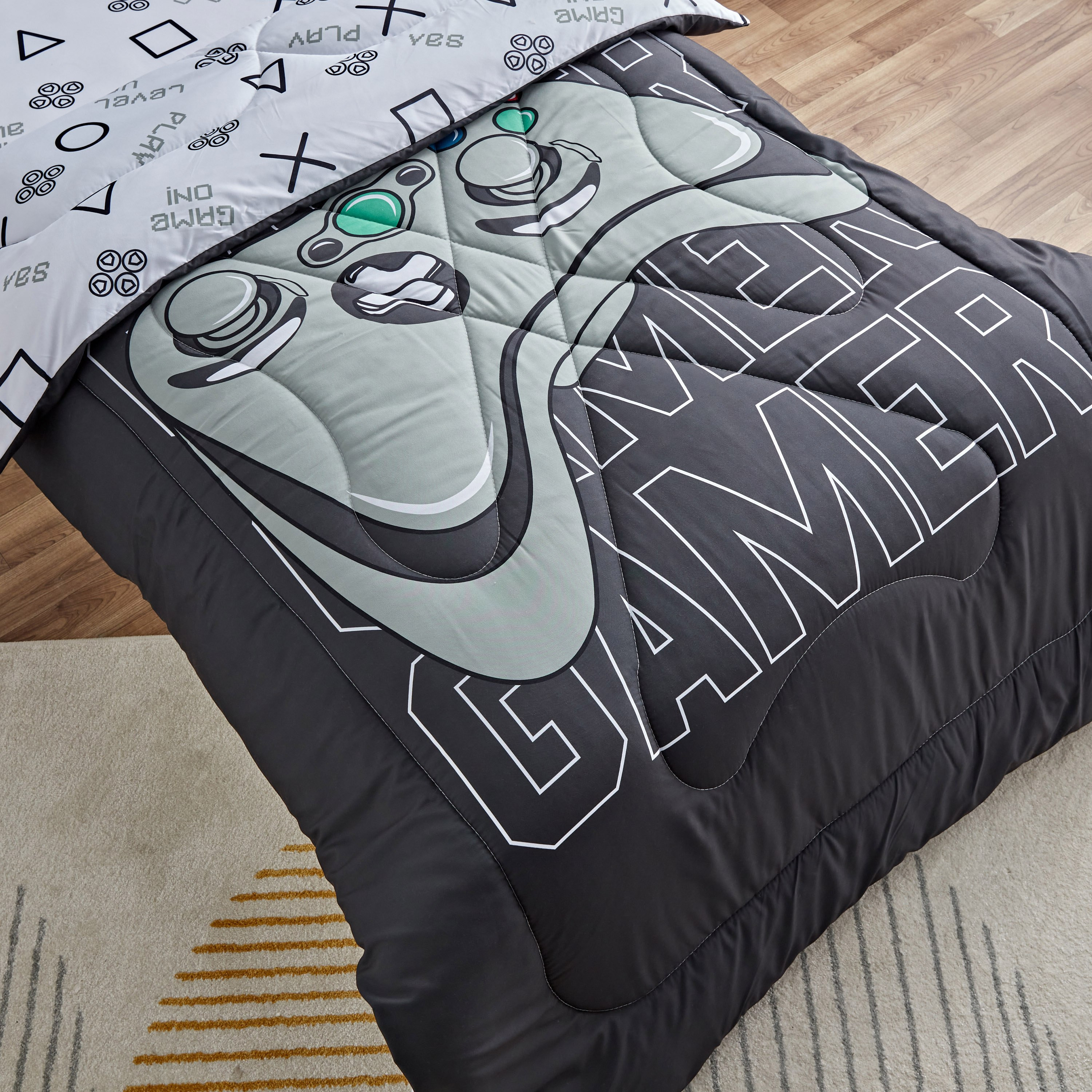 طقم لحاف فردي من الألياف الدقيقة قطعتين من جيمنج - 135x220 سم-hbxhomeware-hbxkidsandyouth-image-5