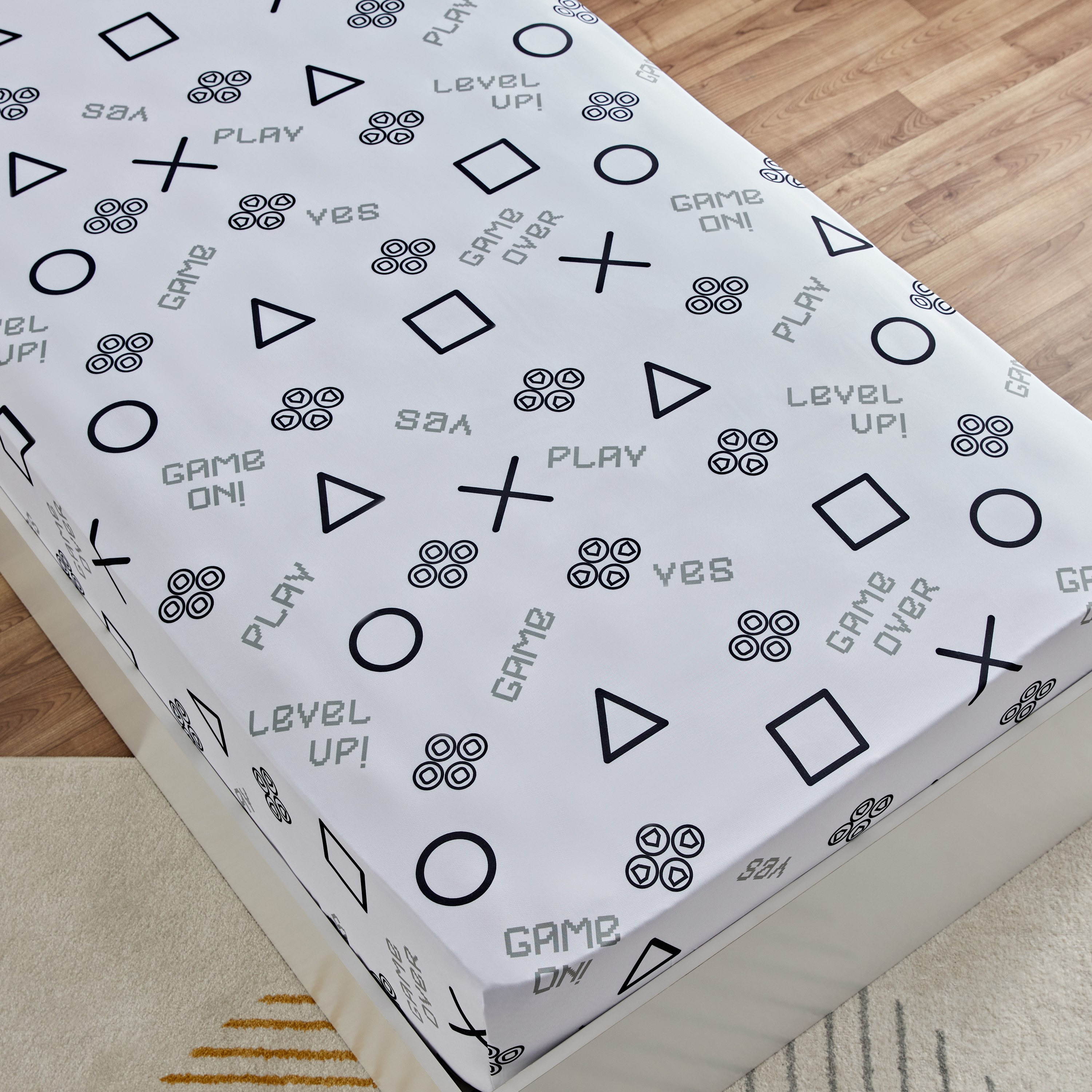 شرشف مطاطي فردي من الألياف الدقيقة جيمر من جيمنج - 90x200+25 سم-hbxhomeware-hbxkidsandyouth-image-3