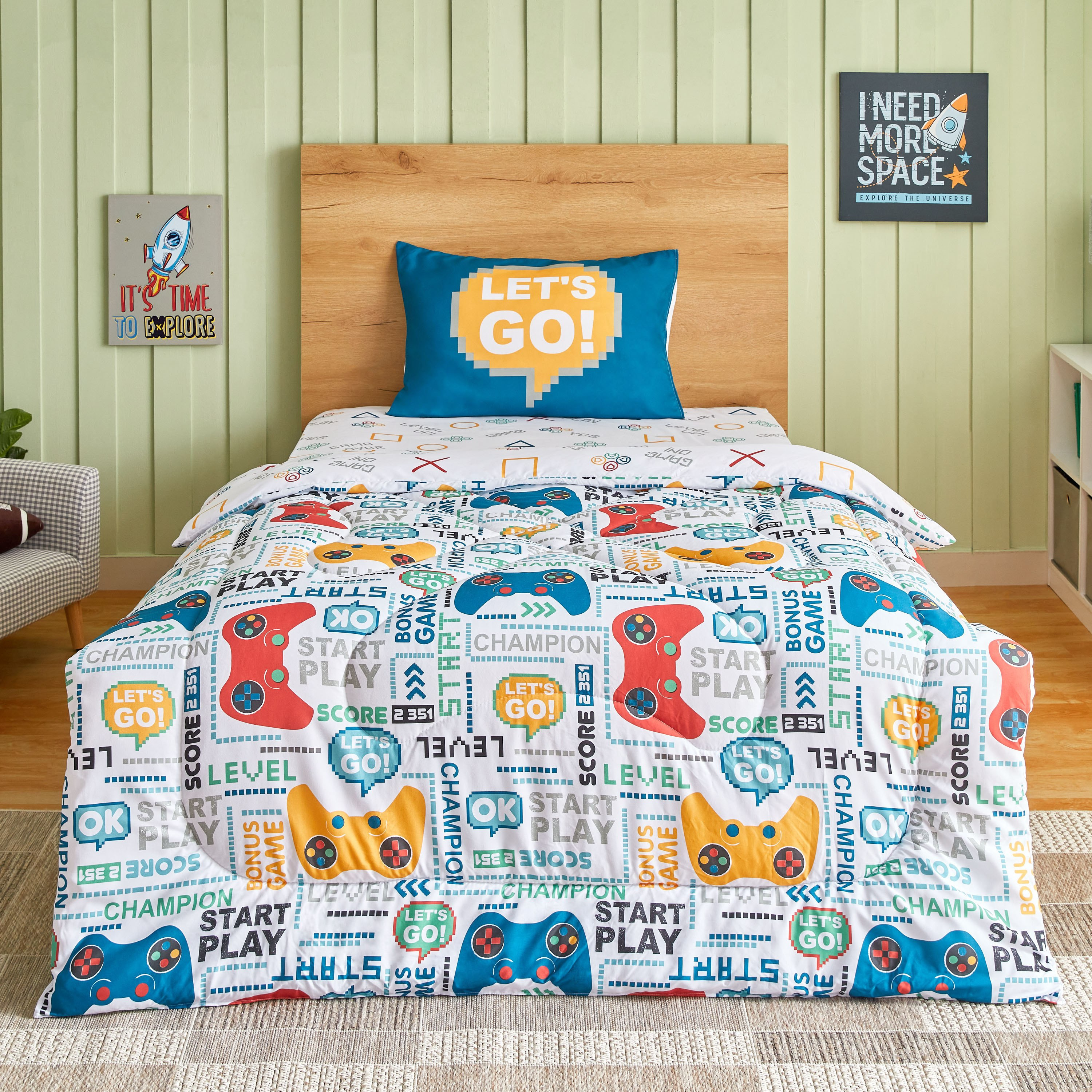طقم لحاف توين ألياف دقيقة قطعتين ستارت بلاي من جيمنج-  160x220 سم-hbxhomeware-hbxkidsandyouth-image-2