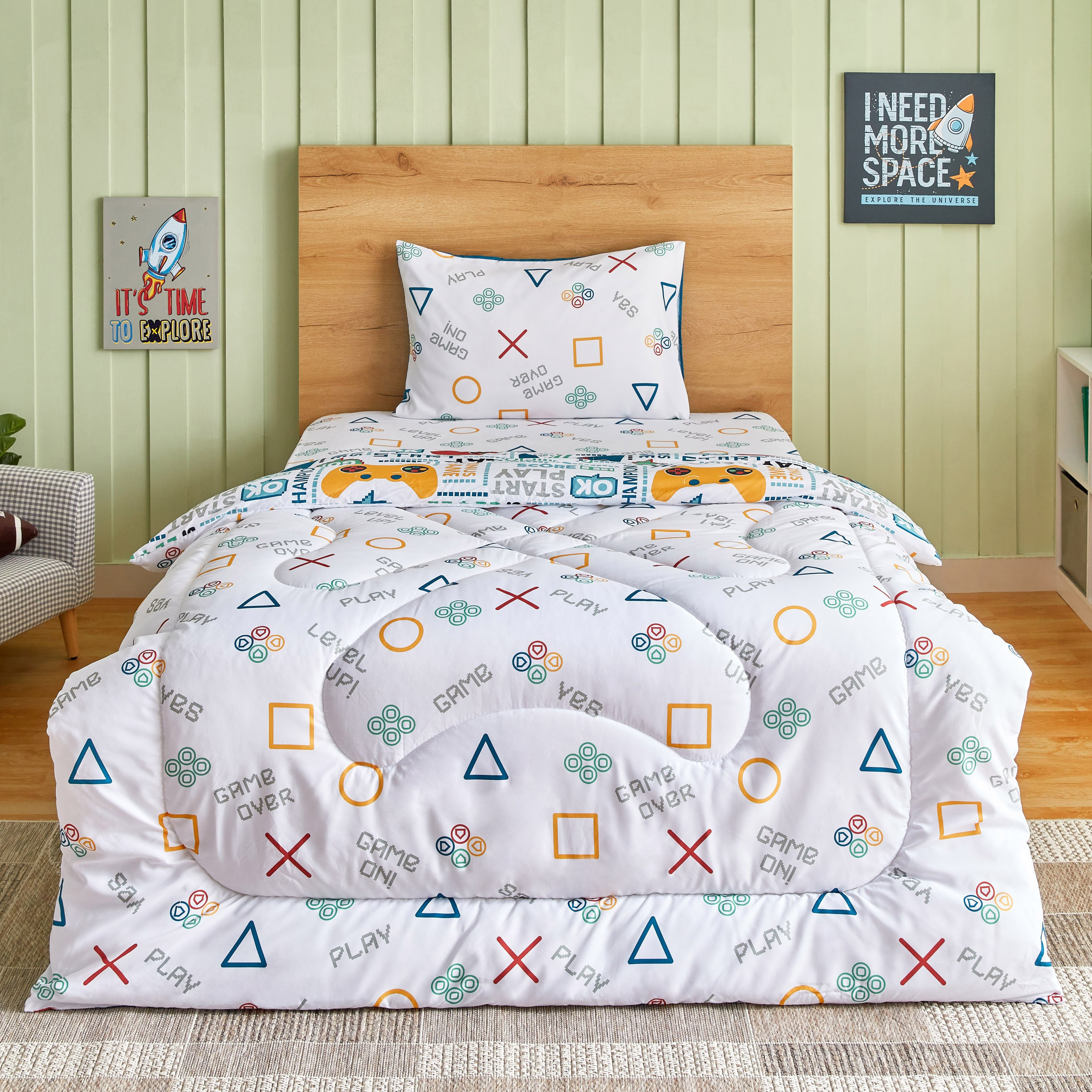 طقم لحاف توين ألياف دقيقة قطعتين ستارت بلاي من جيمنج-  160x220 سم-hbxhomeware-hbxkidsandyouth-image-3