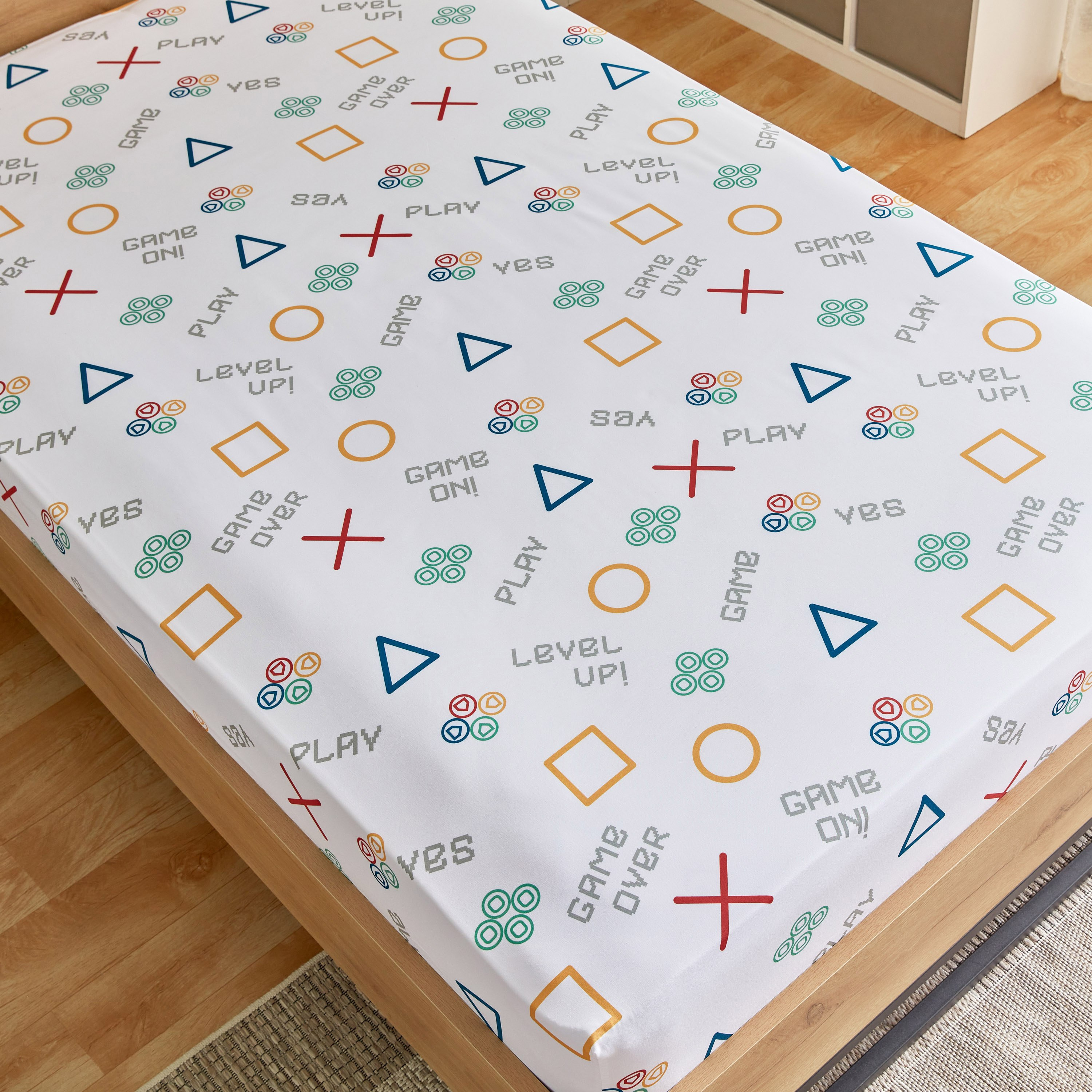 شرشف مطاطي توين ألياف دقيقة من جيمينج ستارت بلاي - 120x200+25 سم-hbxhomeware-hbxkidsandyouth-image-3