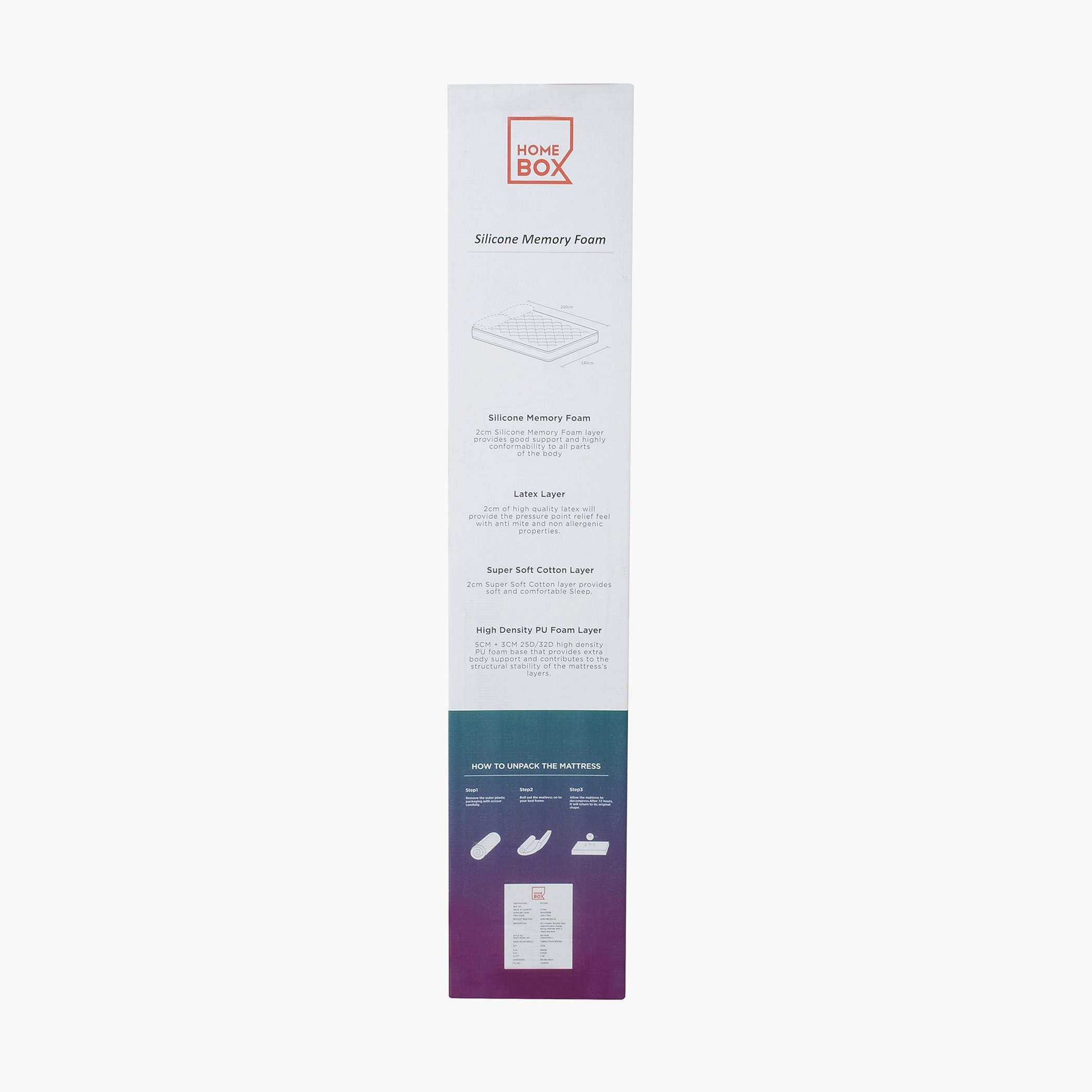 SleepLuxe iSolitaire Visco Silicone Memory Foam Latex 3-Zone Pocket Spring Mattress - 180x200x35 cm-hbxfurniture-mattresses-king-image-12