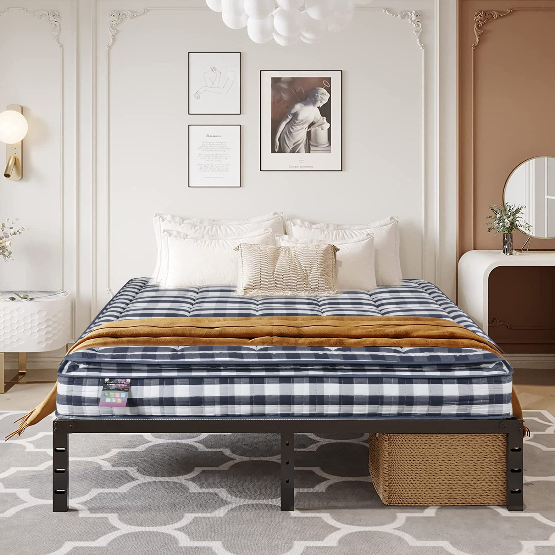 SleepLuxe iSolitaire Visco Silicone Memory Foam Latex 3-Zone Pocket Spring Mattress - 180x200x35 cm-hbxfurniture-mattresses-king-image-3