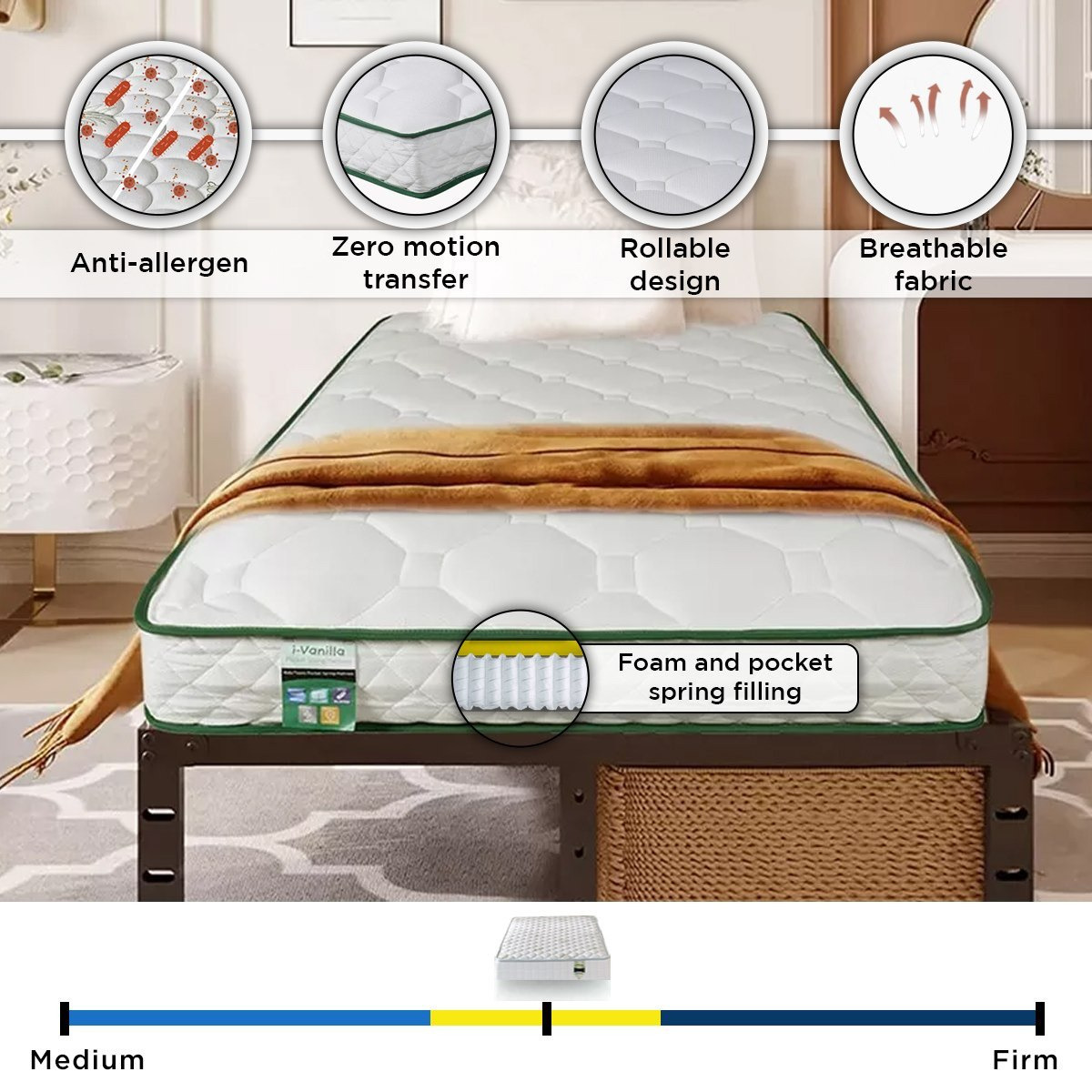 مرتبة توين بنوابض جيبية للأطفال من سليب إيز آي فانيلا - 120x200x20 سم-hbxfurniture-mattresses-twin-image-13