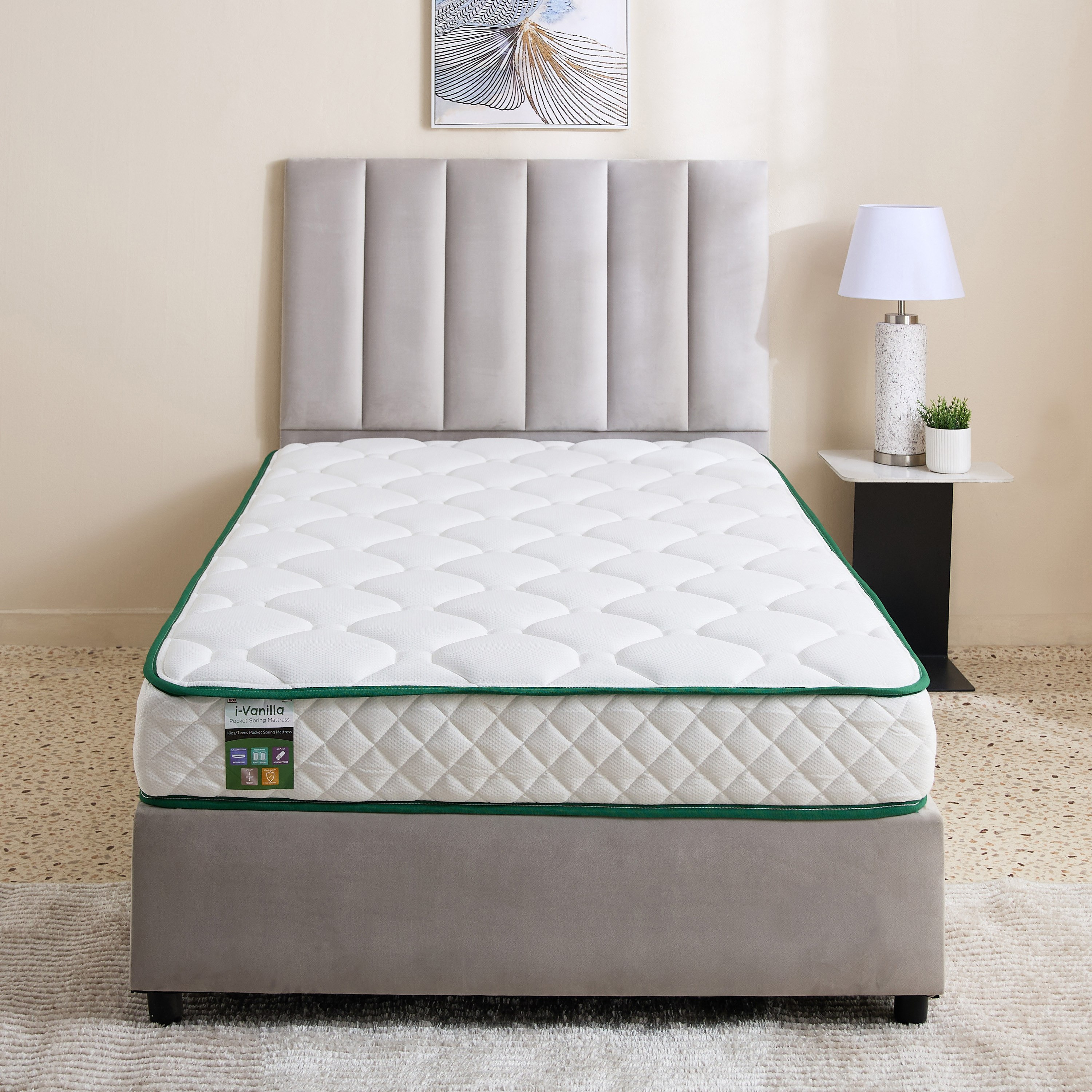 مرتبة توين بنوابض جيبية للأطفال من سليب إيز آي فانيلا - 120x200x20 سم-hbxfurniture-mattresses-twin-image-2