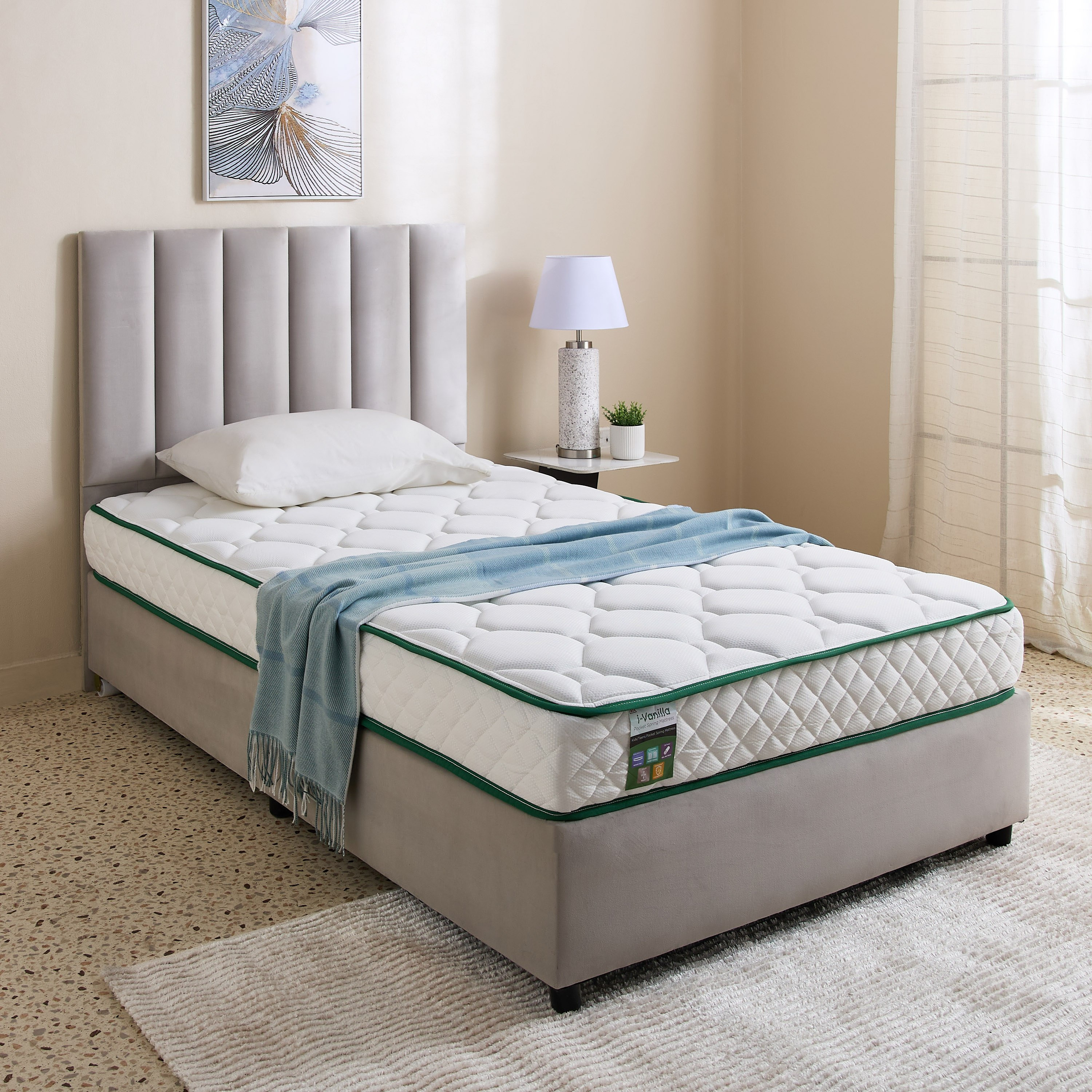 مرتبة توين بنوابض جيبية للأطفال من سليب إيز آي فانيلا - 120x200x20 سم-hbxfurniture-mattresses-twin-image-9