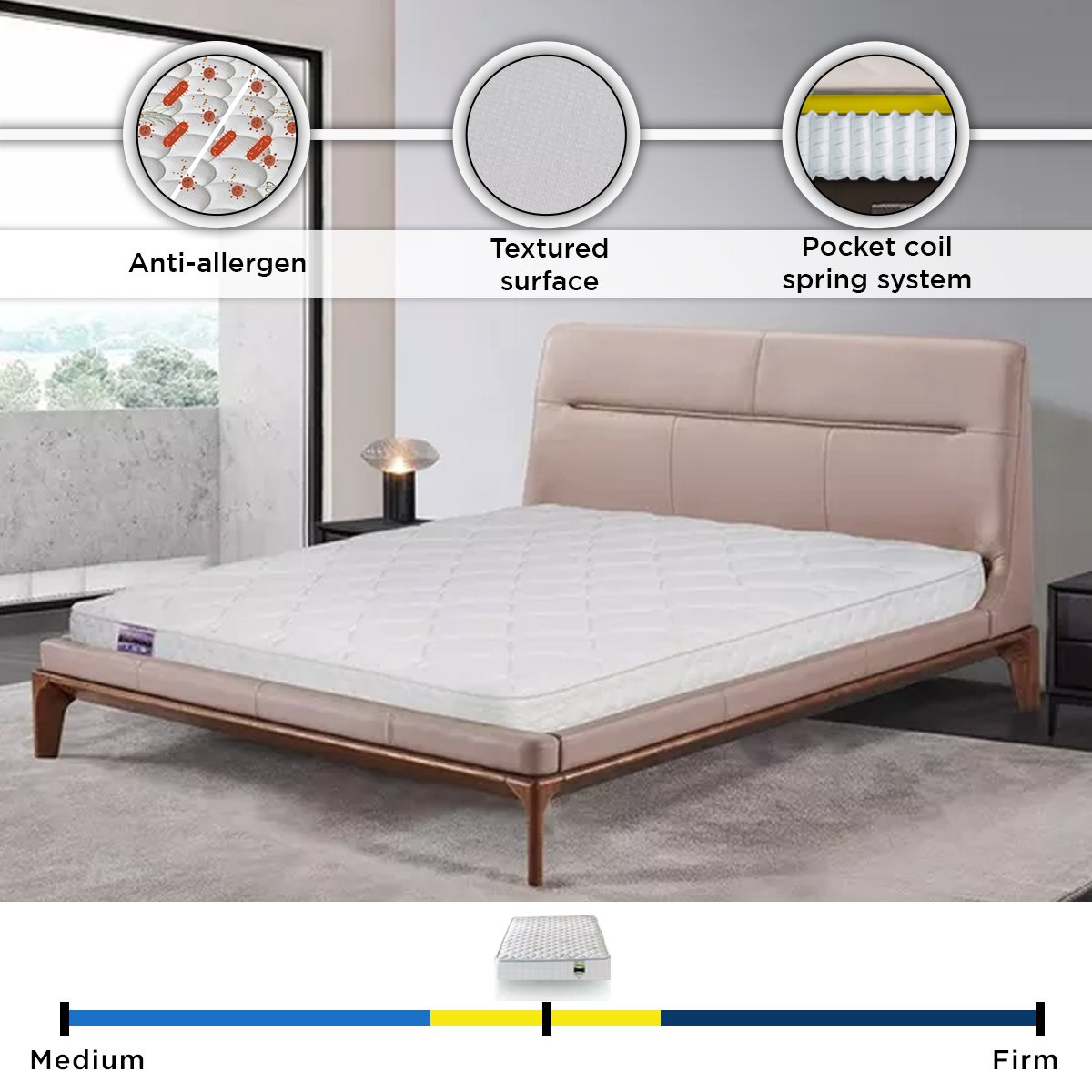 مرتبة كوين بنوابض جيبية 3 مناطق من سليب إيز آي أويسيس - 150x200x20 سم-hbxbedroom-mattresses-queen-image-6