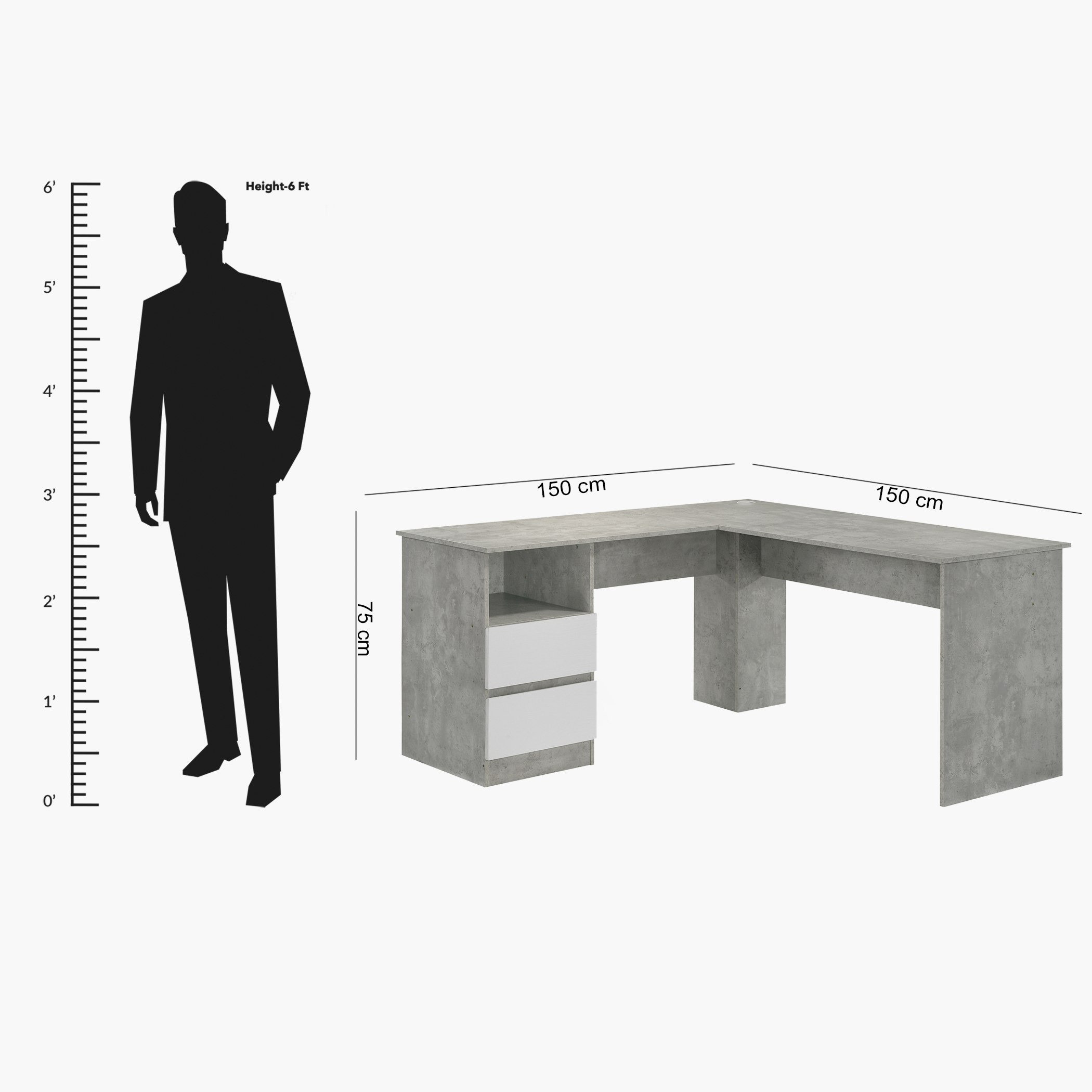 مكتب دراسة ركني بدرجين من ألفورد باتارا-hbxfurniture-office-desks-image-6