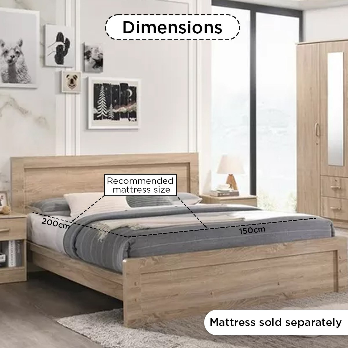سرير كوين إن إكس تي من كوبر - 150x200 سم-hbxbedroom-bedsandbedsets-beds-queen-image-7