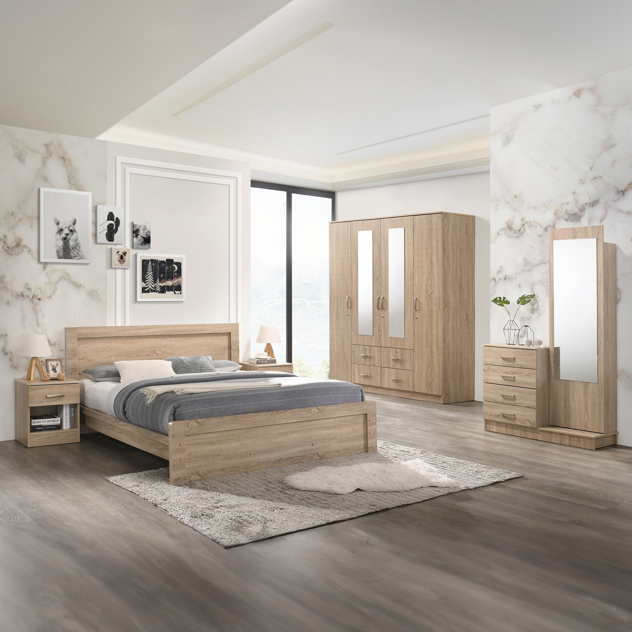 سرير كوين من كوبر - 160x200 سم-hbxbedroom-bedsandbedsets-beds-queen-image-4