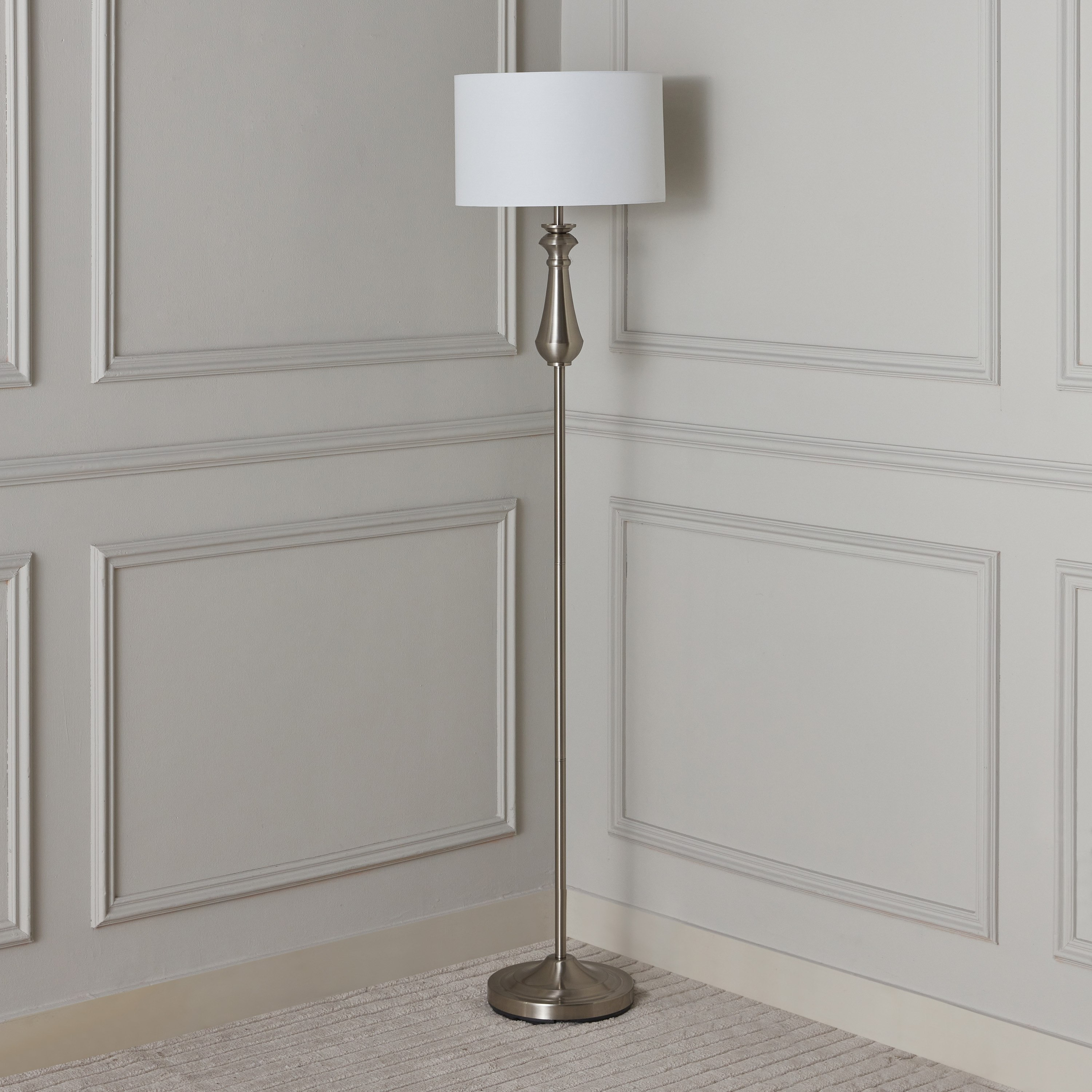 مصباح أرضية معدني بمظلة قماش من كورسيكا - 35x160 سم-hbxhomeware-hbxdecorandfurnishings-image-1