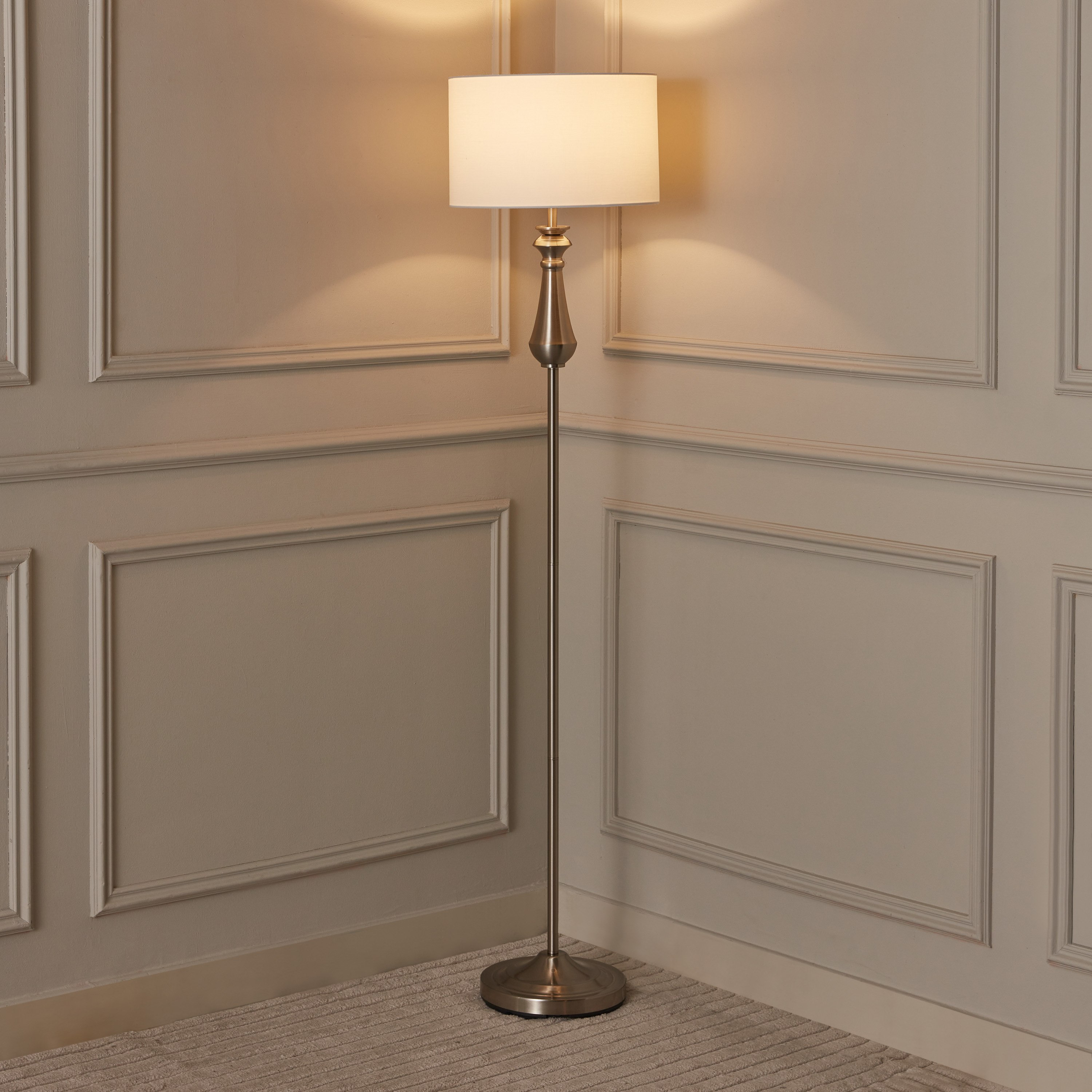 مصباح أرضية معدني بمظلة قماش من كورسيكا - 35x160 سم-hbxhomeware-hbxdecorandfurnishings-image-2