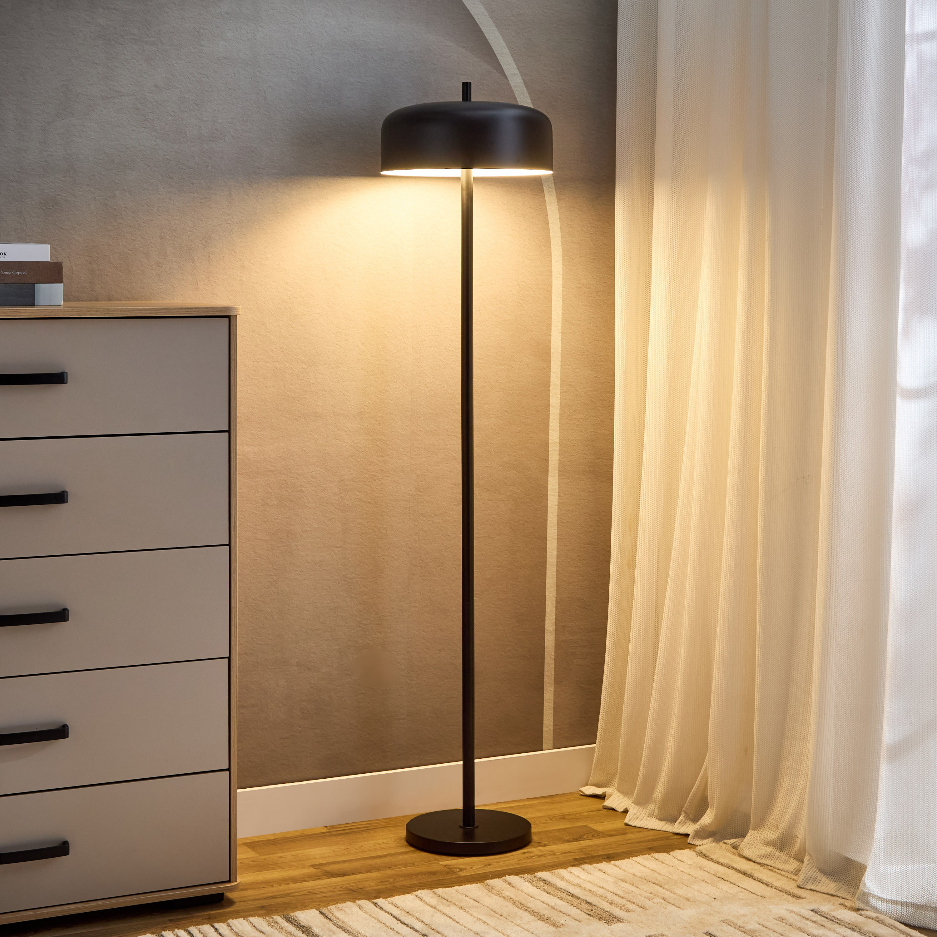 Javel Metal Floor Lamp with Metal Shade - 157 cm-hbxhomeware-hbxdecorandfurnishings-image-2