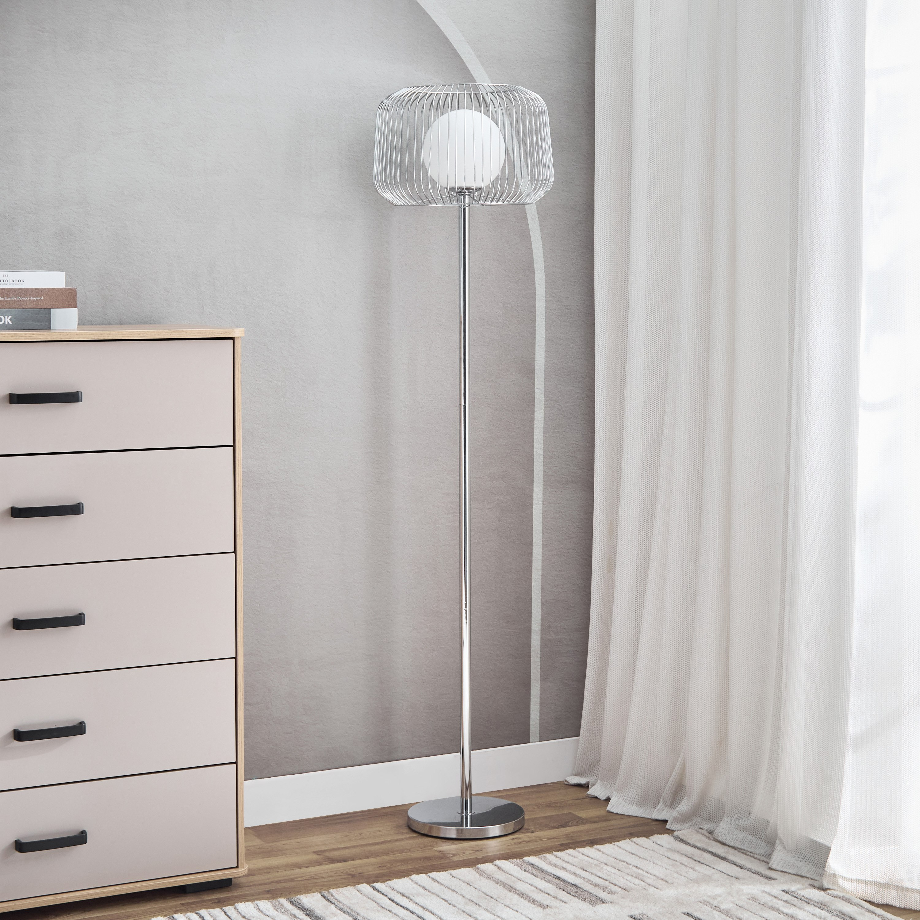 مصباح أرضية معدن بغطاء معدن من جافيل- 162 سم-hbxhomeware-hbxdecorandfurnishings-image-1