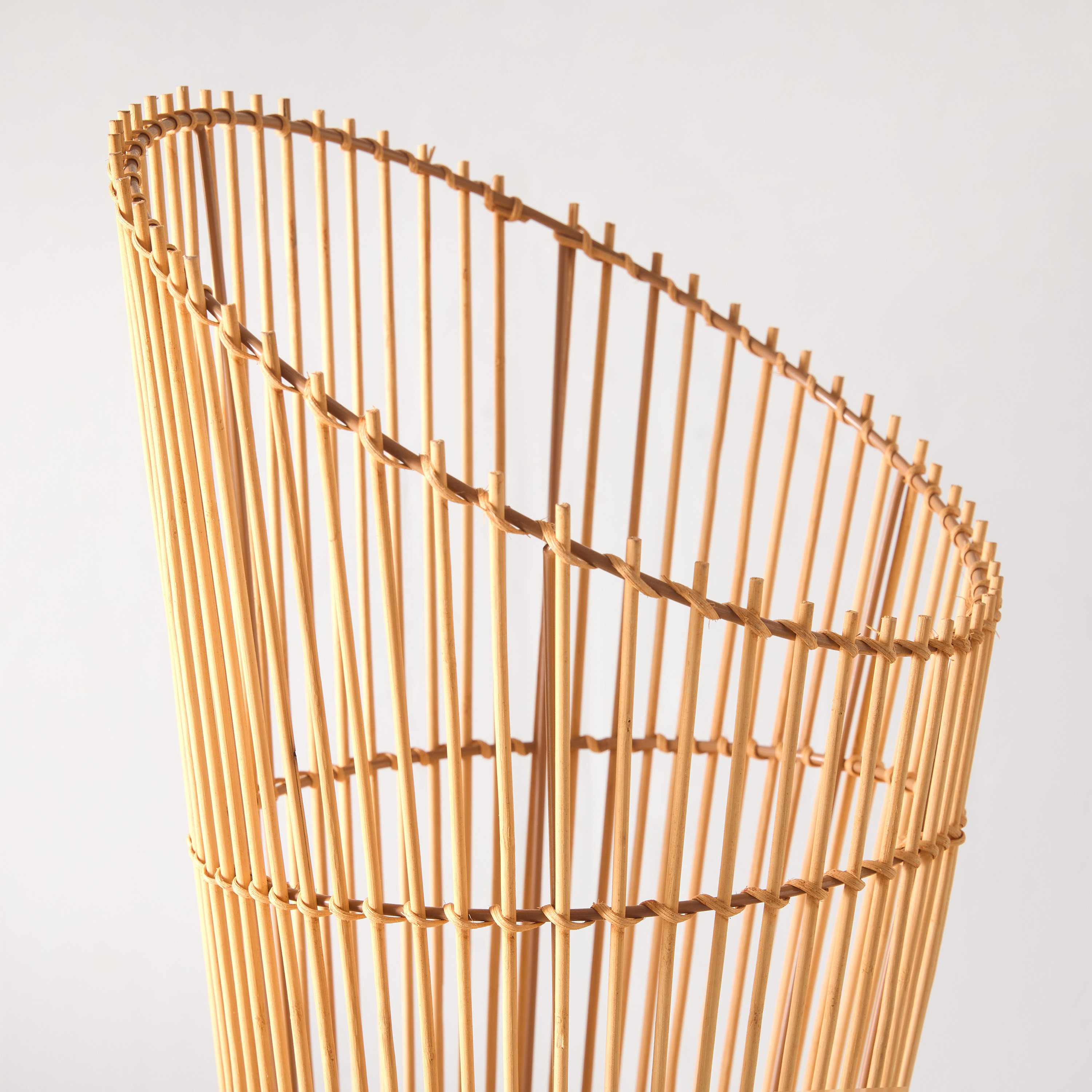 Naturel Bamboo Floor Lamp with Cable and E27 Bulb - 29.5x118 cm-hbxhomeware-hbxlivingroom-image-3