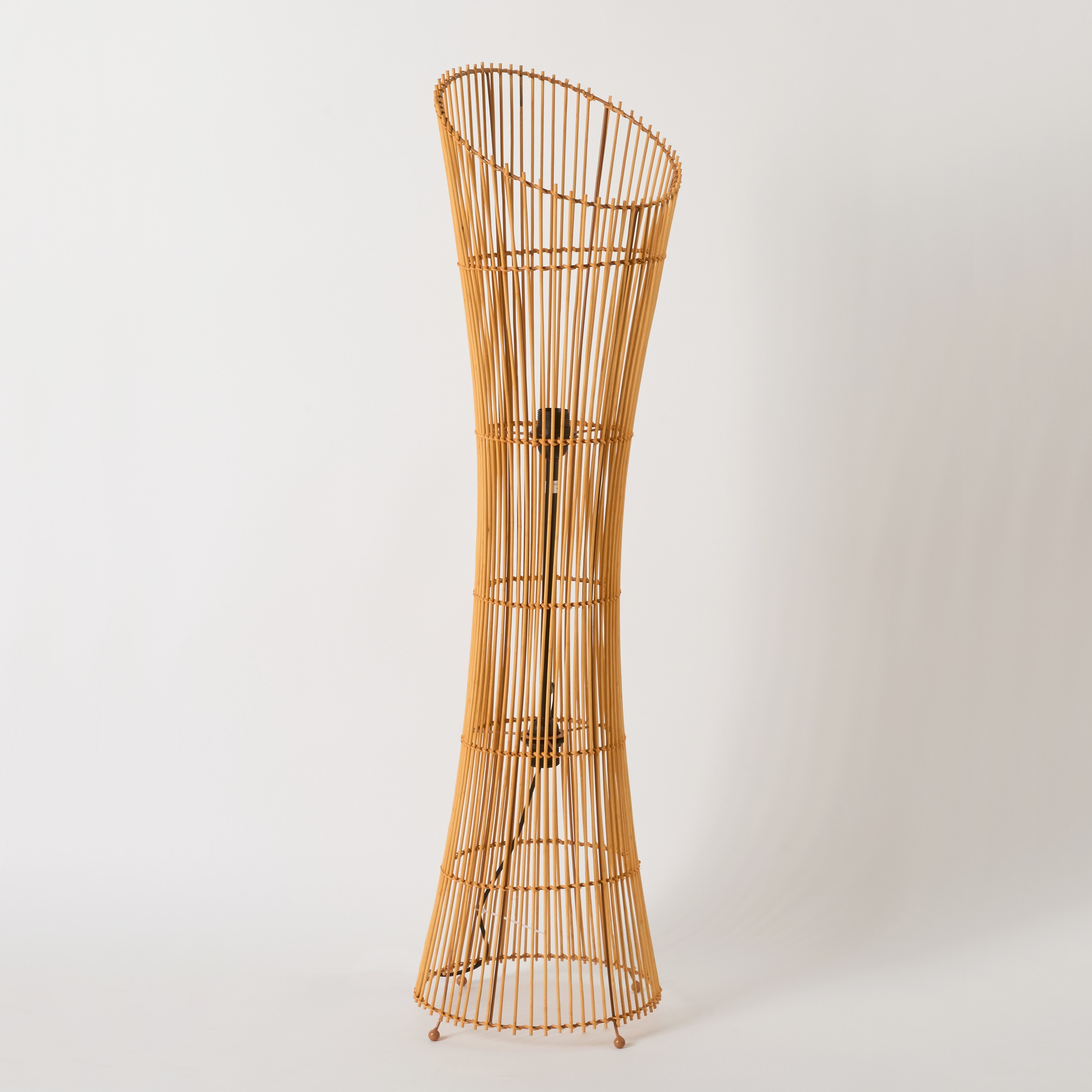 Naturel Bamboo Floor Lamp with Cable and E27 Bulb - 29.5x118 cm-hbxhomeware-hbxlivingroom-image-6