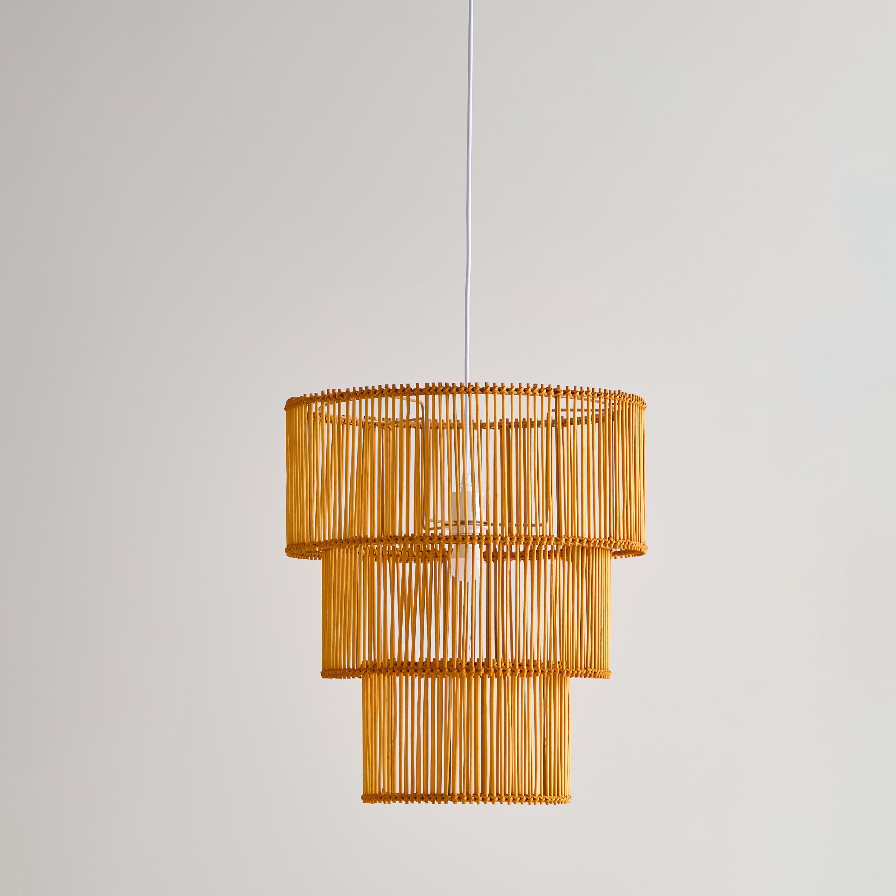مصباح سقف متدلي من الخيزران مع كابل من ناتشورال - 45x19.2x50 سم-hbxhomeware-hbxlivingroom-image-1