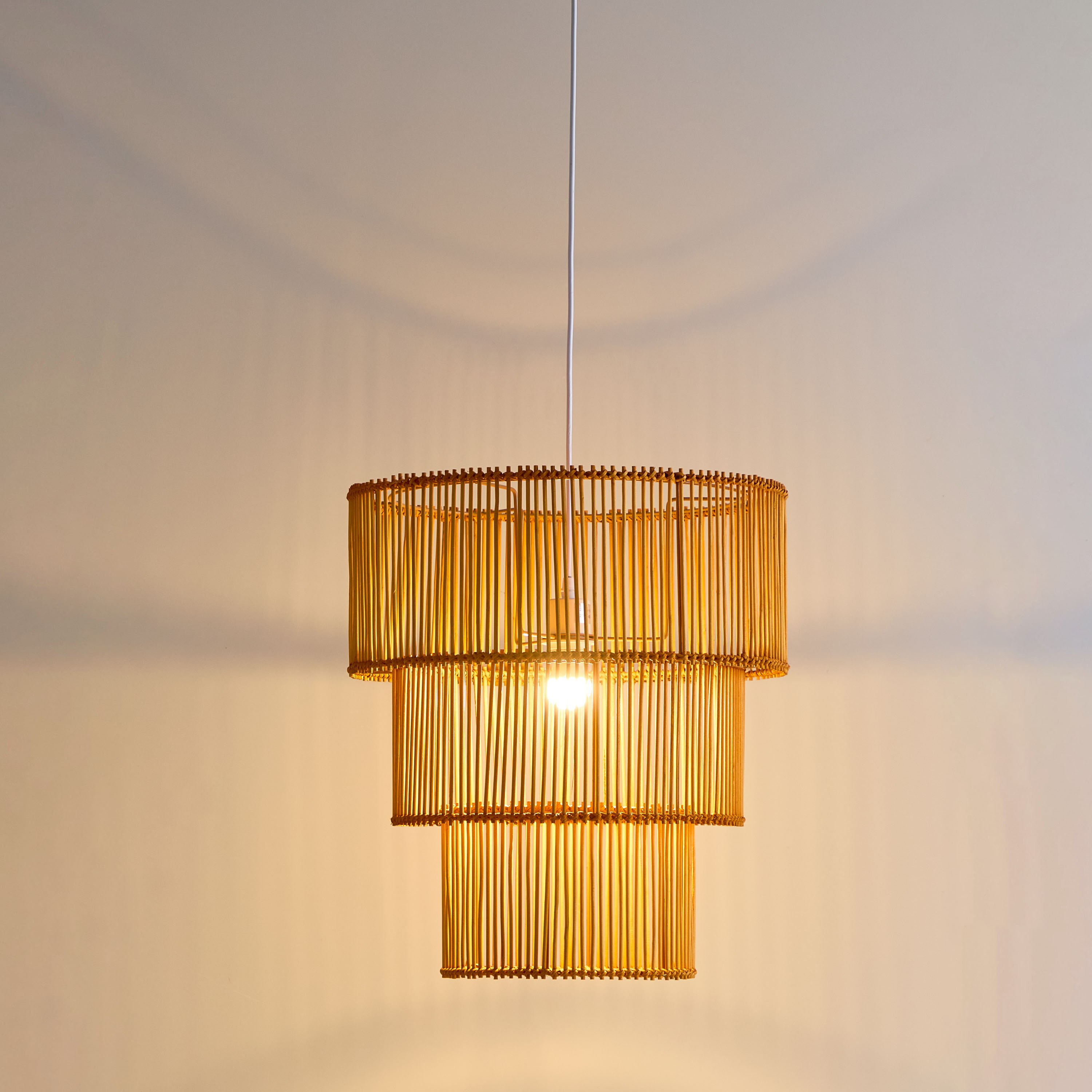 مصباح سقف متدلي من الخيزران مع كابل من ناتشورال - 45x19.2x50 سم-hbxhomeware-hbxlivingroom-image-2